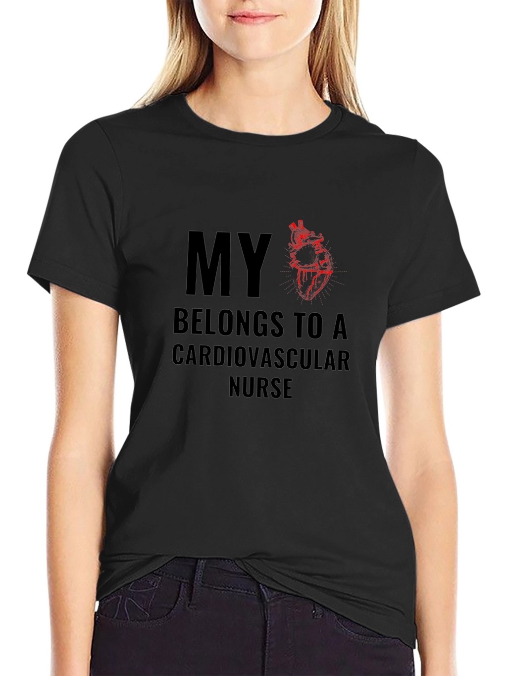 Cardiovascular Nurse T-Shirt - Heart Design