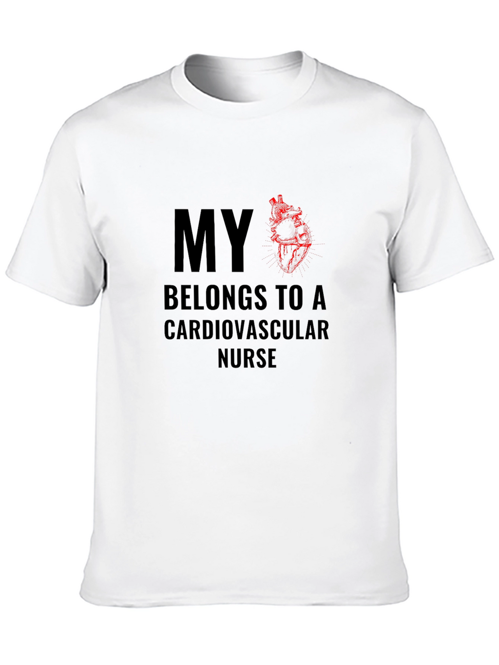 Cardiovascular Nurse T-Shirt - Heart Design