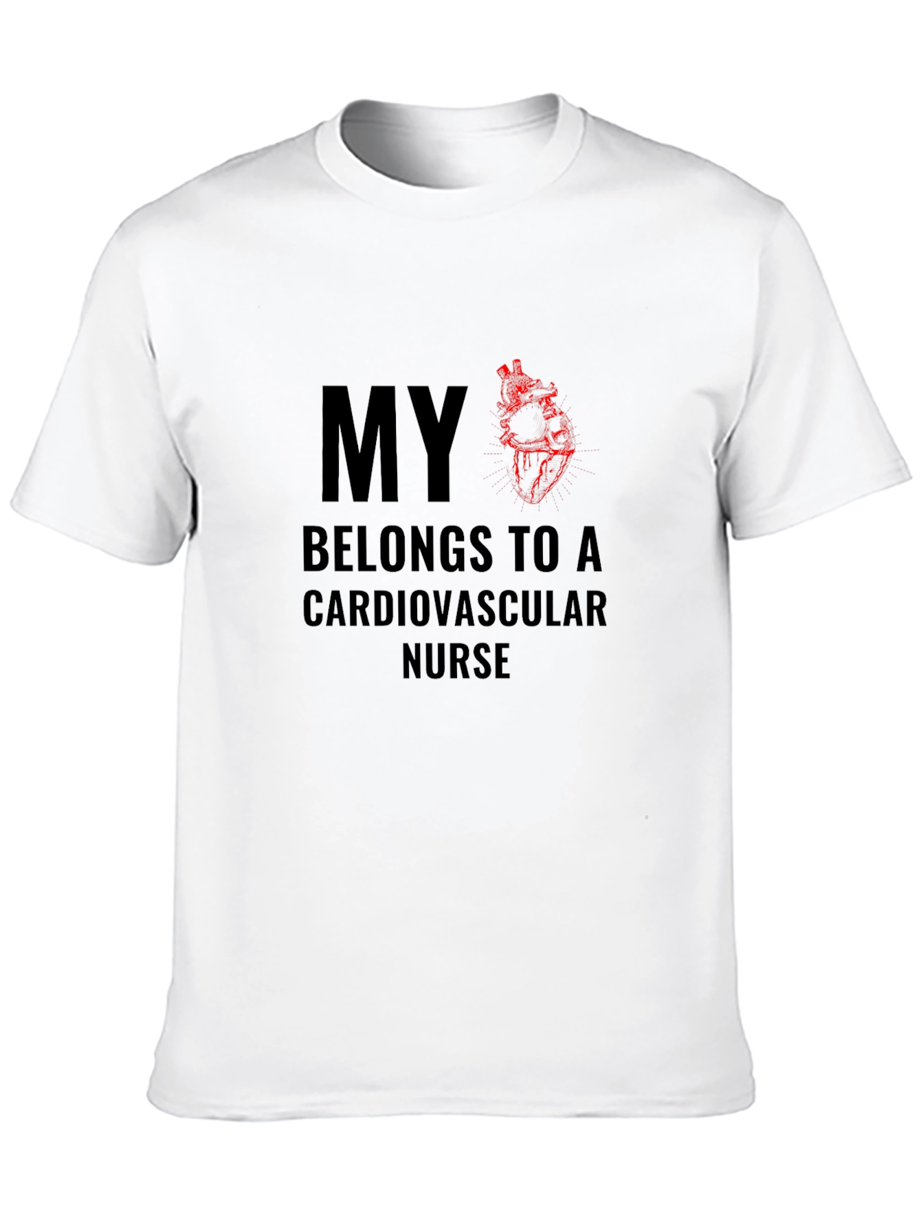 Cardiovascular Nurse T-Shirt - Heart Design
