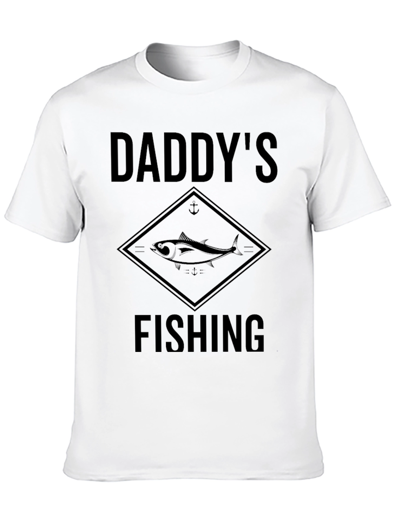Daddys Fishing Graphic T-Shirt - Black