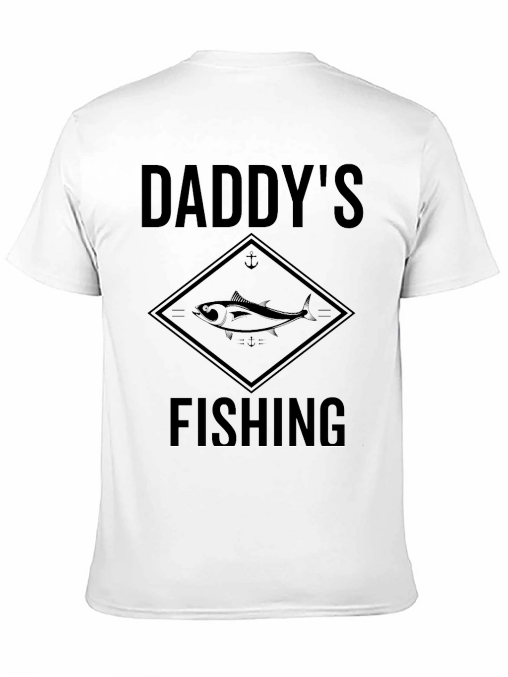 Daddys Fishing Graphic T-Shirt - Black