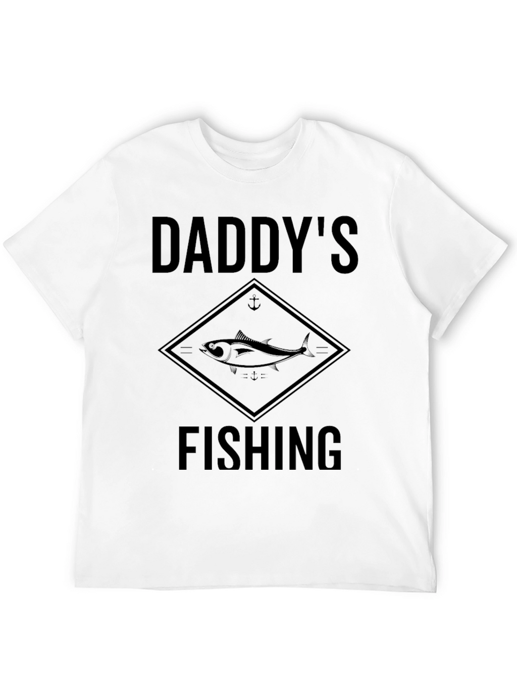 Daddys Fishing Graphic T-Shirt - Black