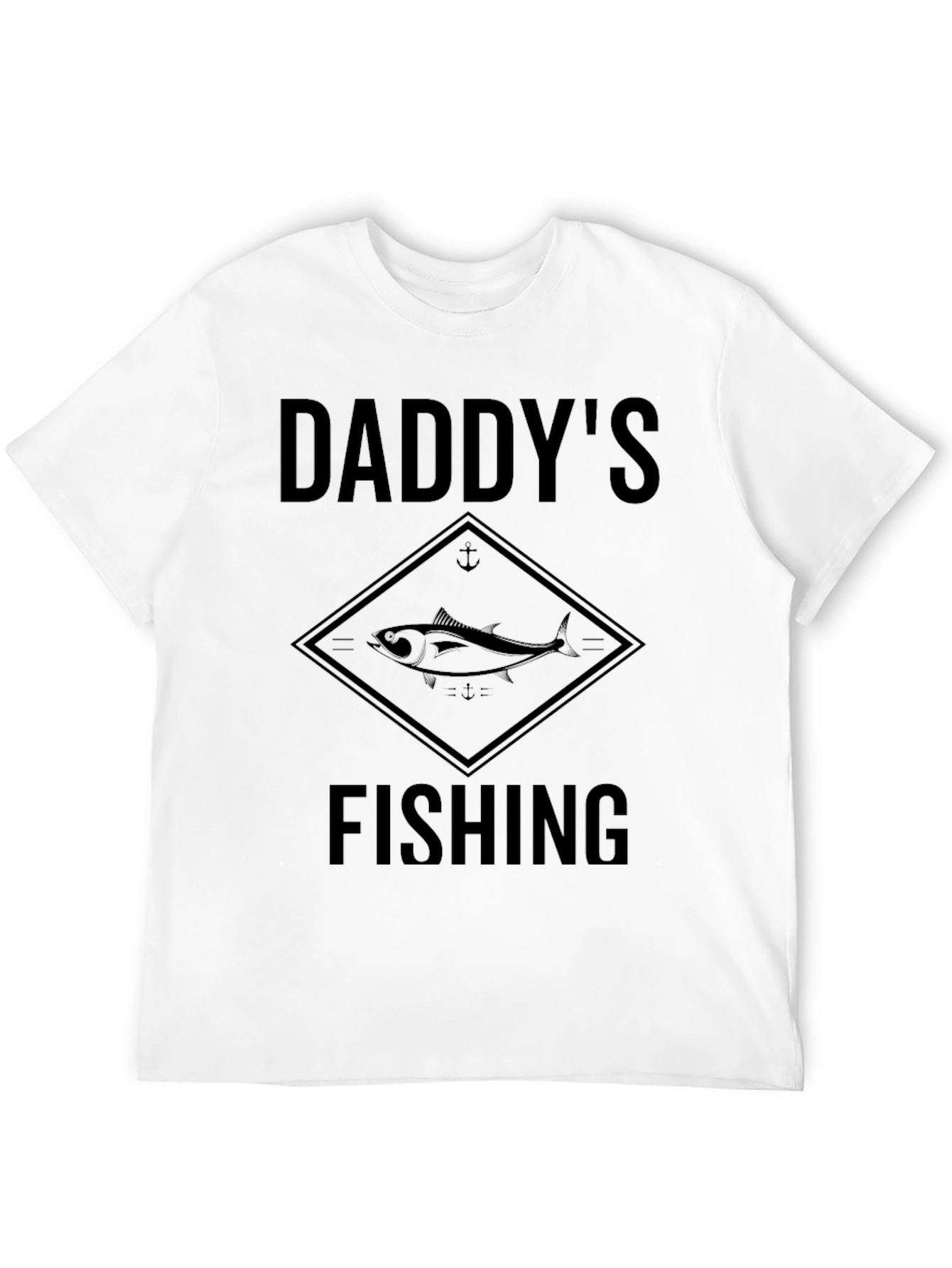 Daddys Fishing Graphic T-Shirt - Black