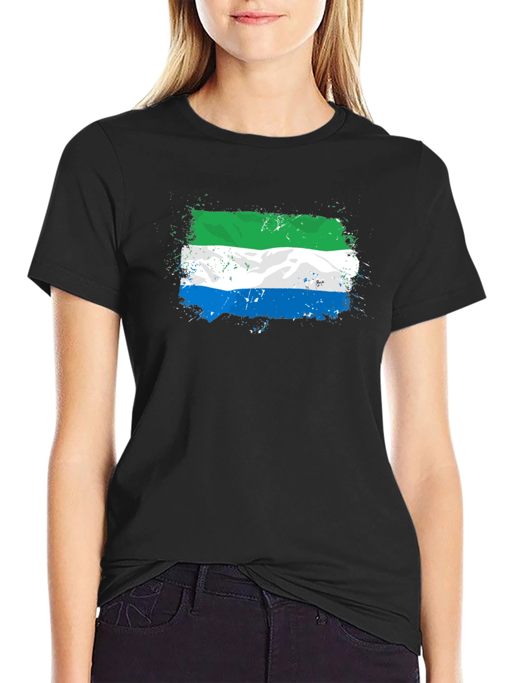 Sierra Leone Flag Graphic Tee