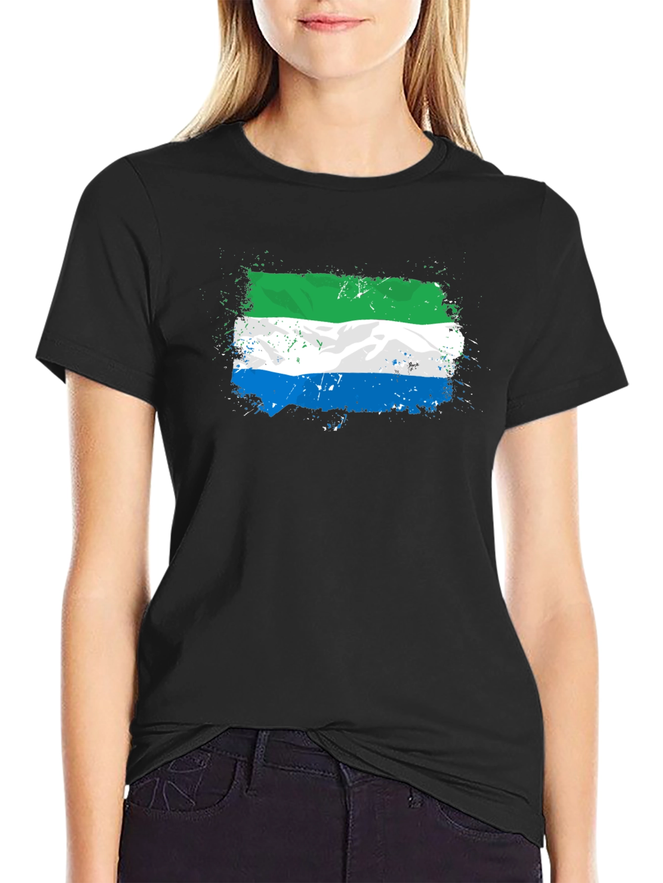 Sierra Leone Flag Graphic Tee