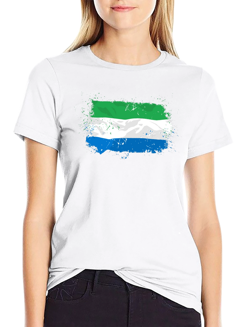 Sierra Leone Flag Graphic Tee
