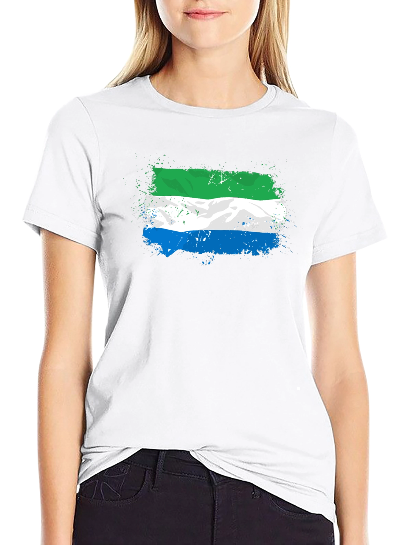 Sierra Leone Flag Graphic Tee
