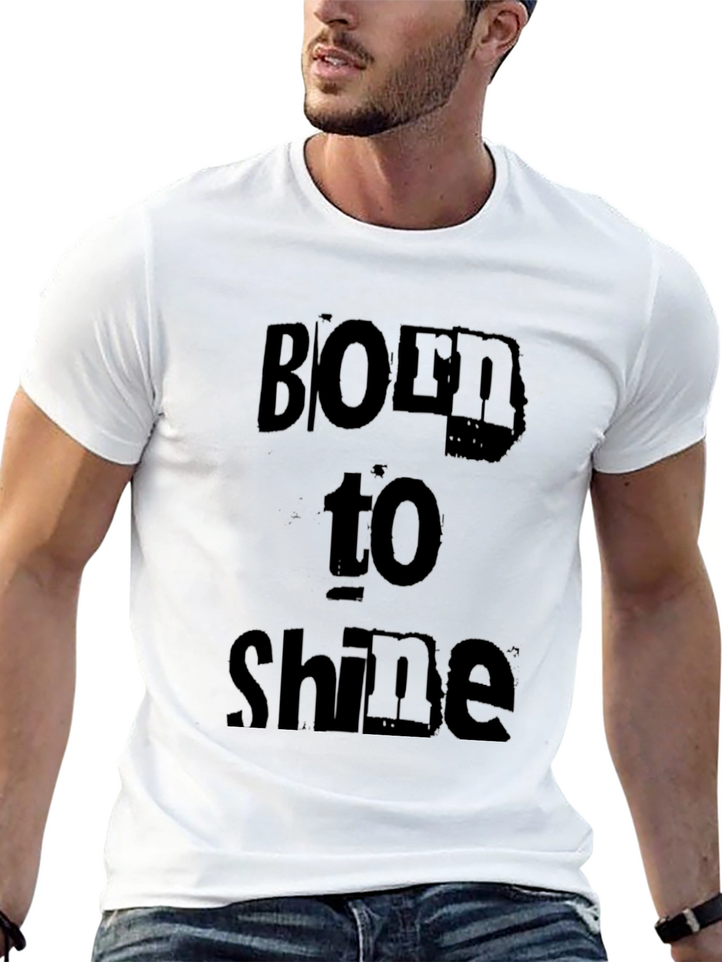 Born to Shine Black Graphic Tee