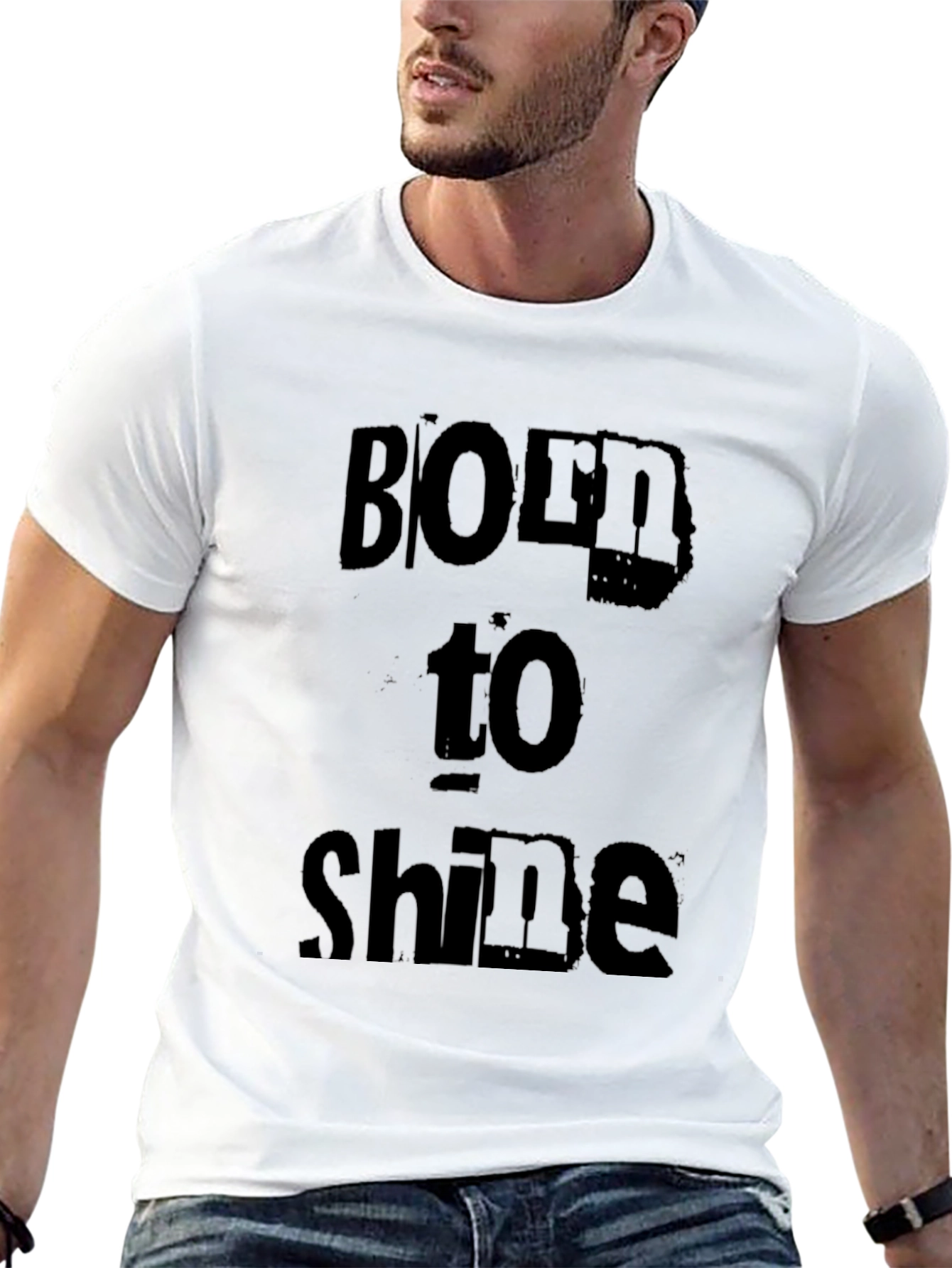 Born to Shine Black Graphic Tee