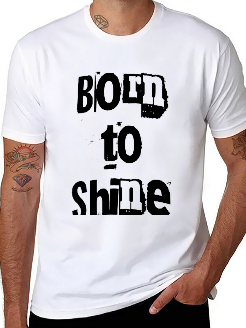Born to Shine Black Graphic Tee