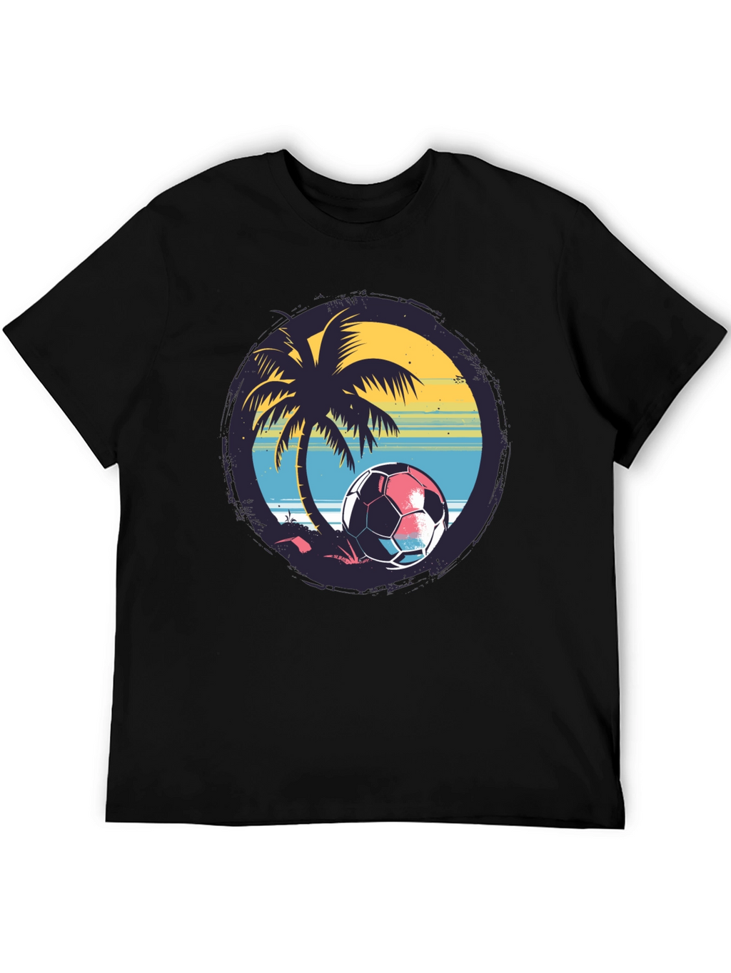 Tropical Soccer Tee: Beach Vibes for Soccer Lovers