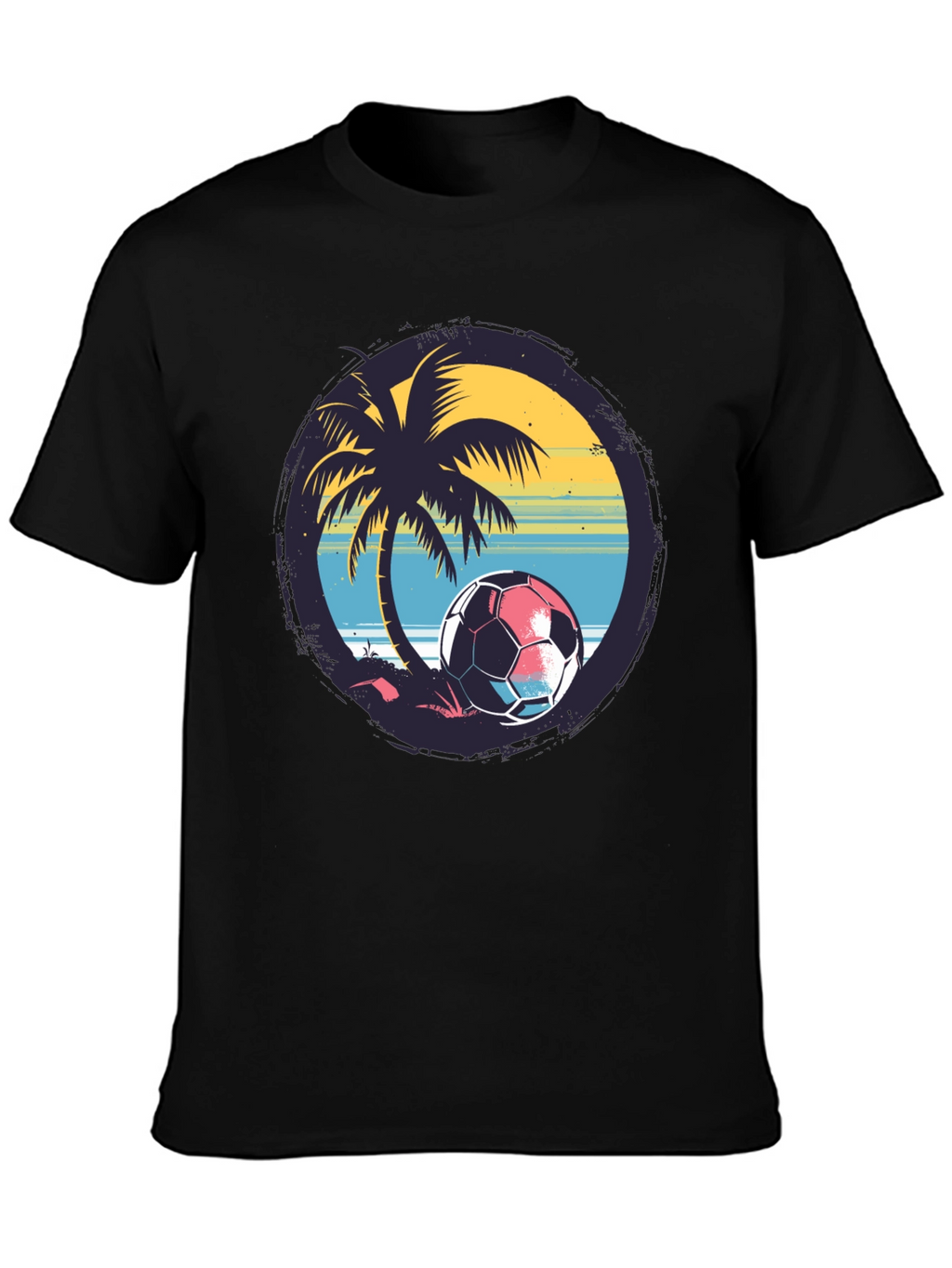 Tropical Soccer Tee: Beach Vibes for Soccer Lovers