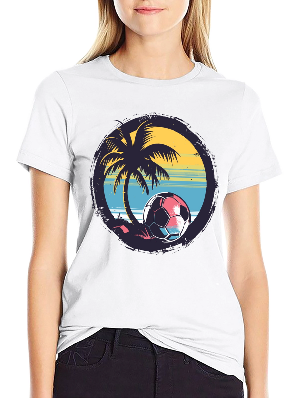 Tropical Soccer Tee: Beach Vibes for Soccer Lovers