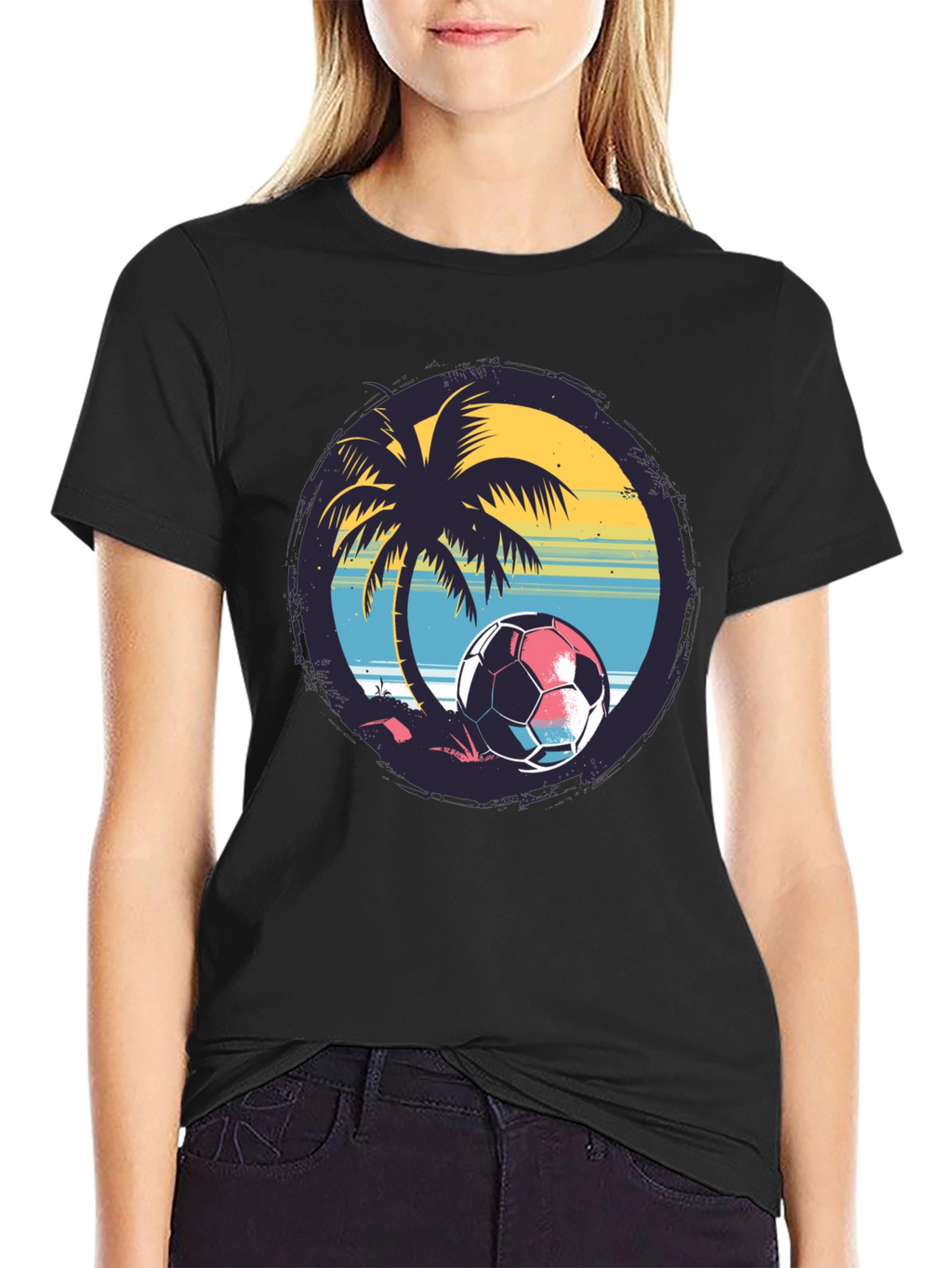 Tropical Soccer Tee: Beach Vibes for Soccer Lovers