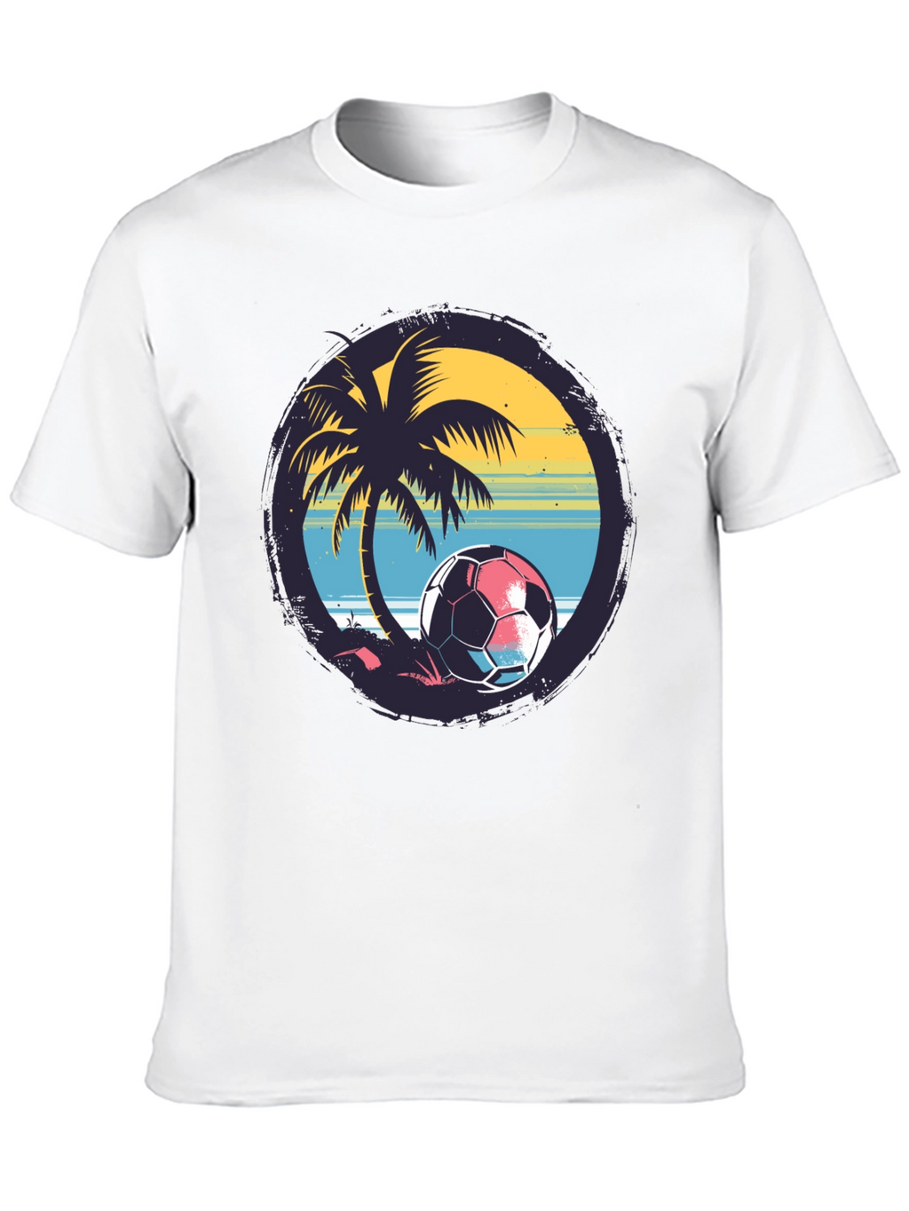 Tropical Soccer Tee: Beach Vibes for Soccer Lovers