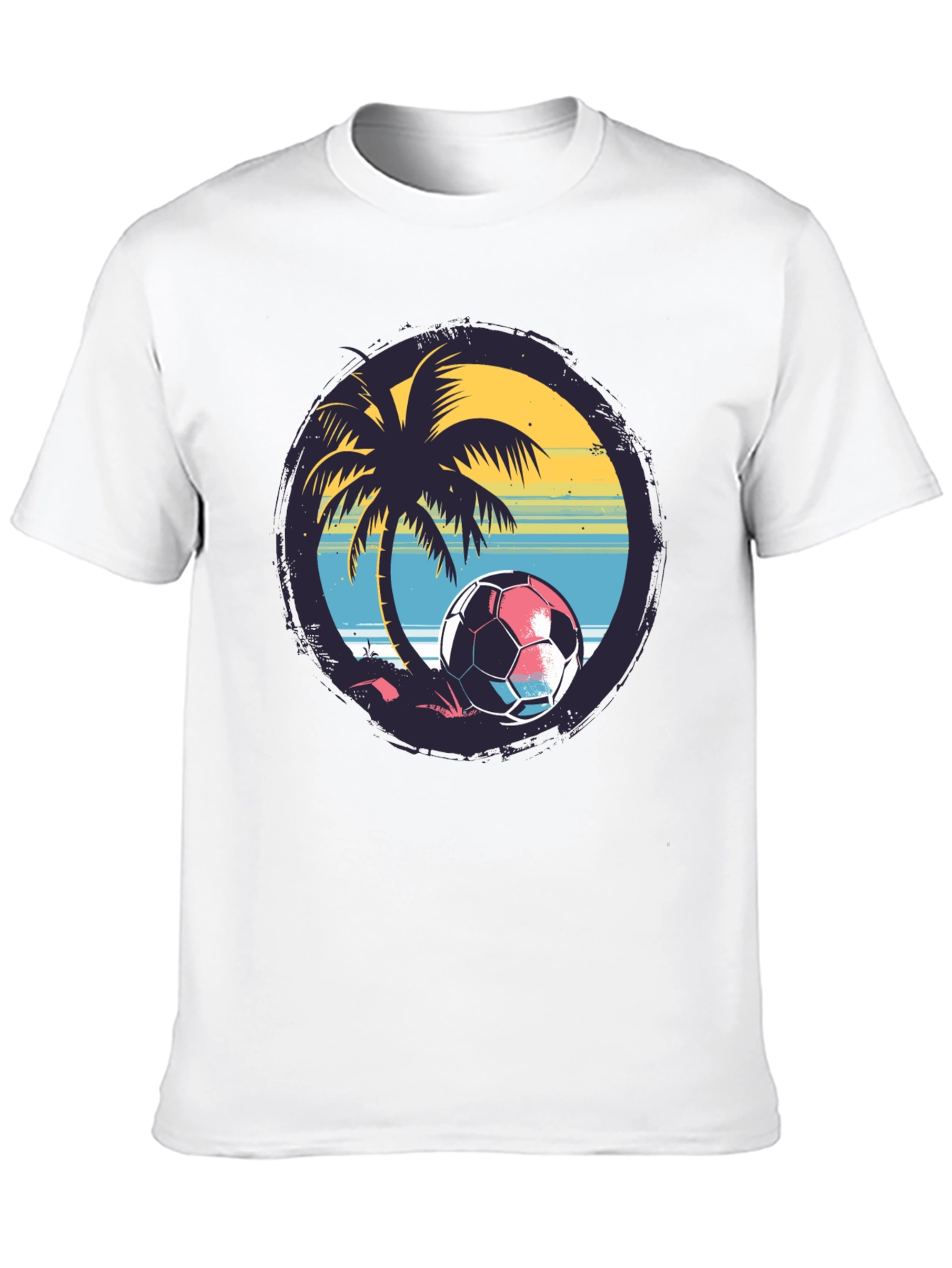 Tropical Soccer Tee: Beach Vibes for Soccer Lovers