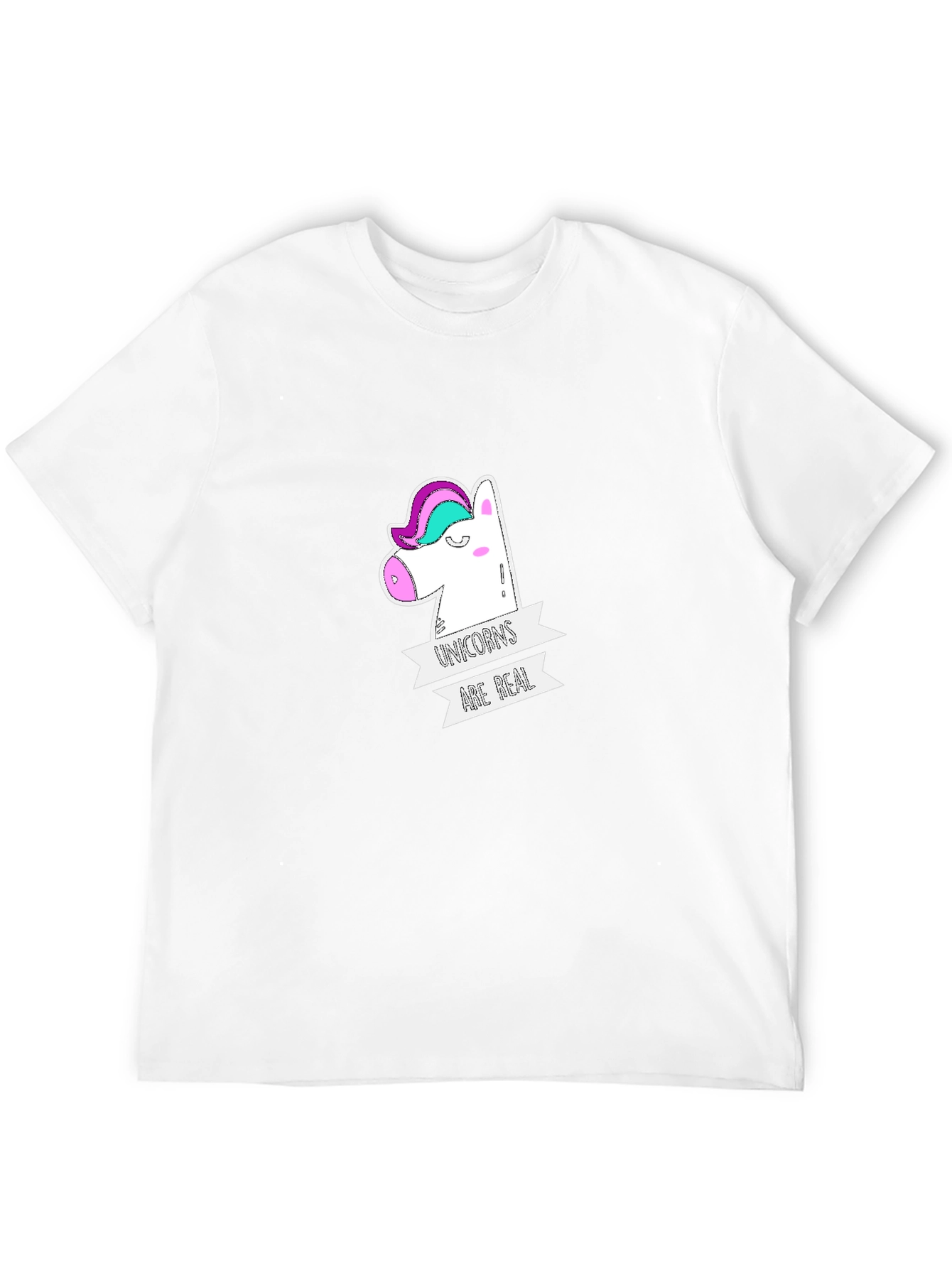 Unicorns Are Real Graphic Tee - Black