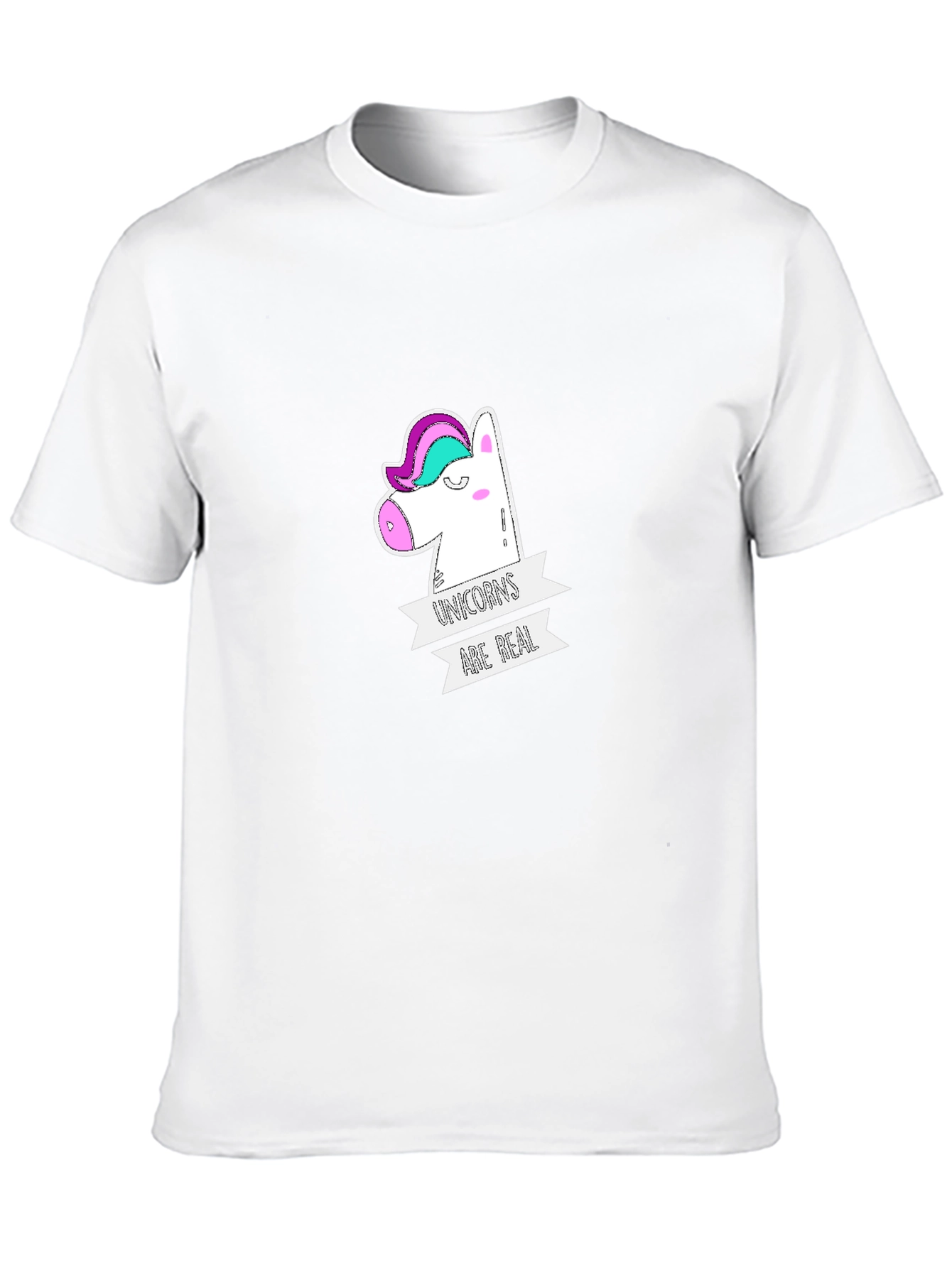 Unicorns Are Real Graphic Tee - Black