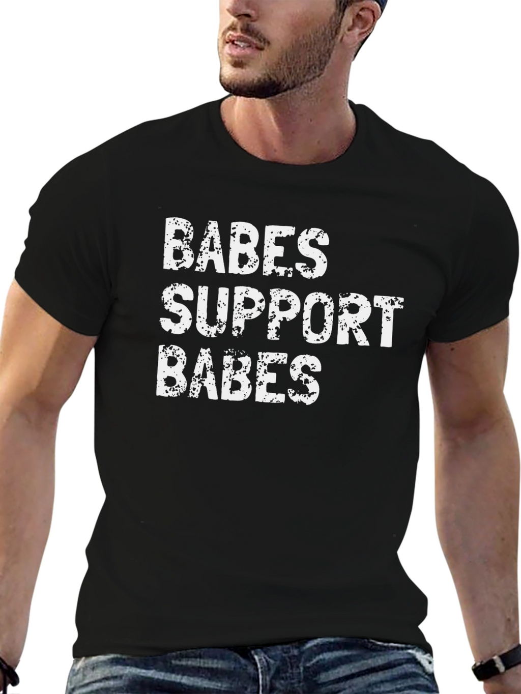 Babes Support Babes Black T-Shirt