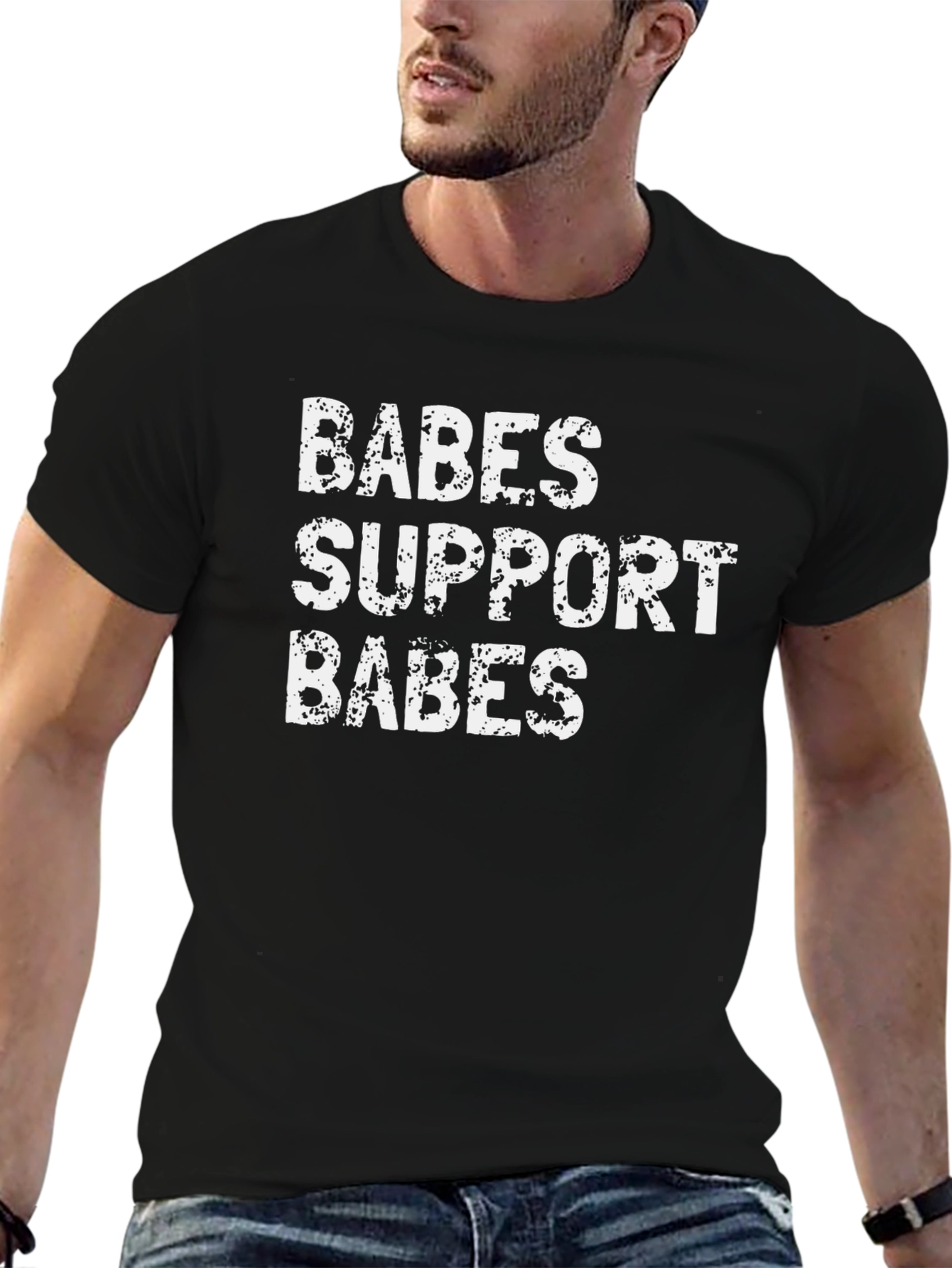 Babes Support Babes Black T-Shirt