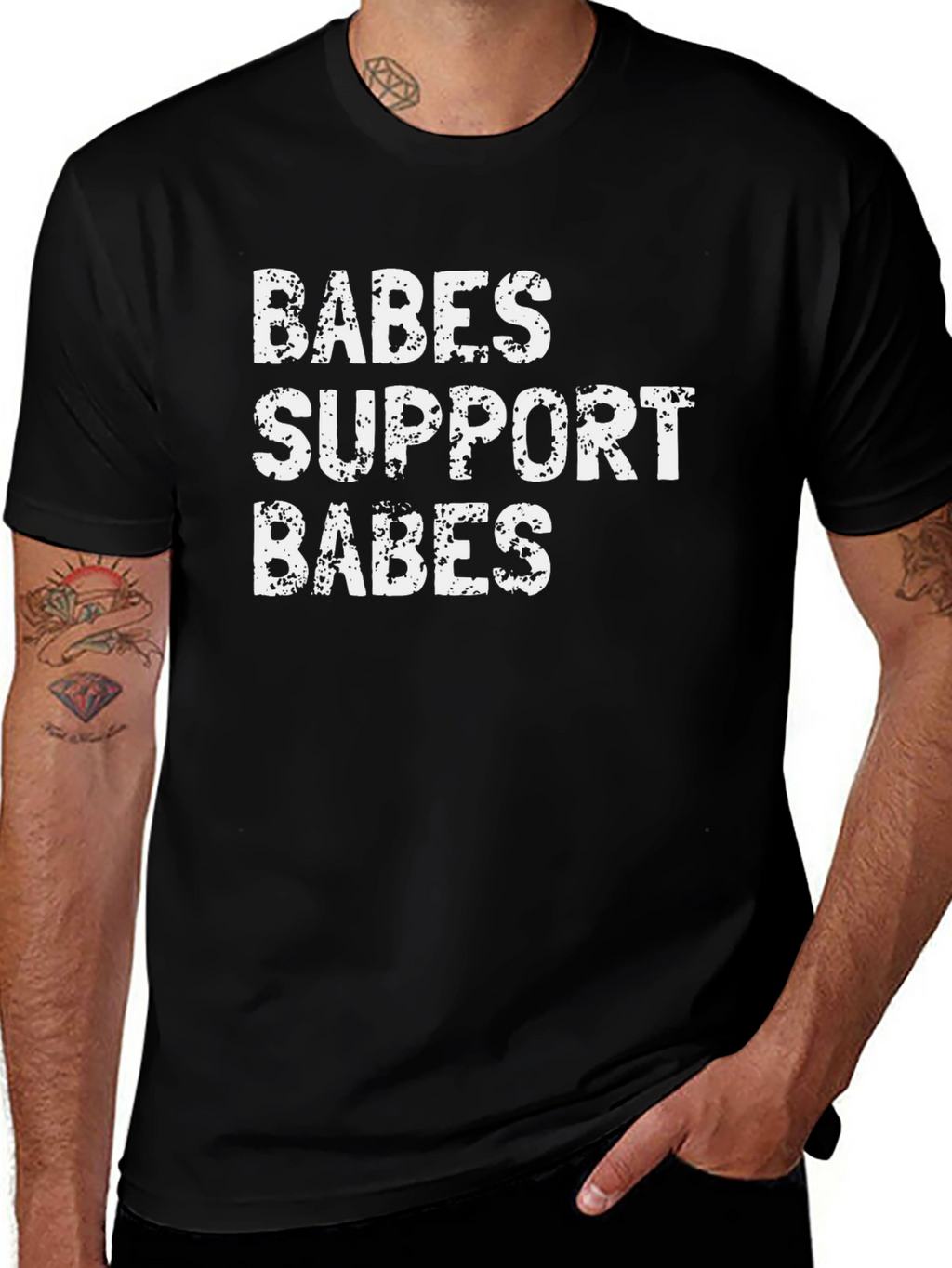 Babes Support Babes Black T-Shirt