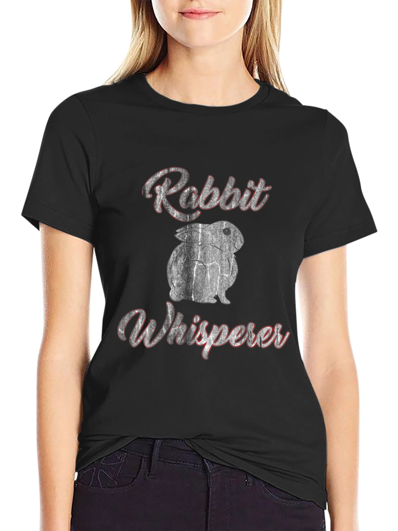 Rabbit Whisperer Graphic Tee - Unisex Soft Cotton T-Shirt
