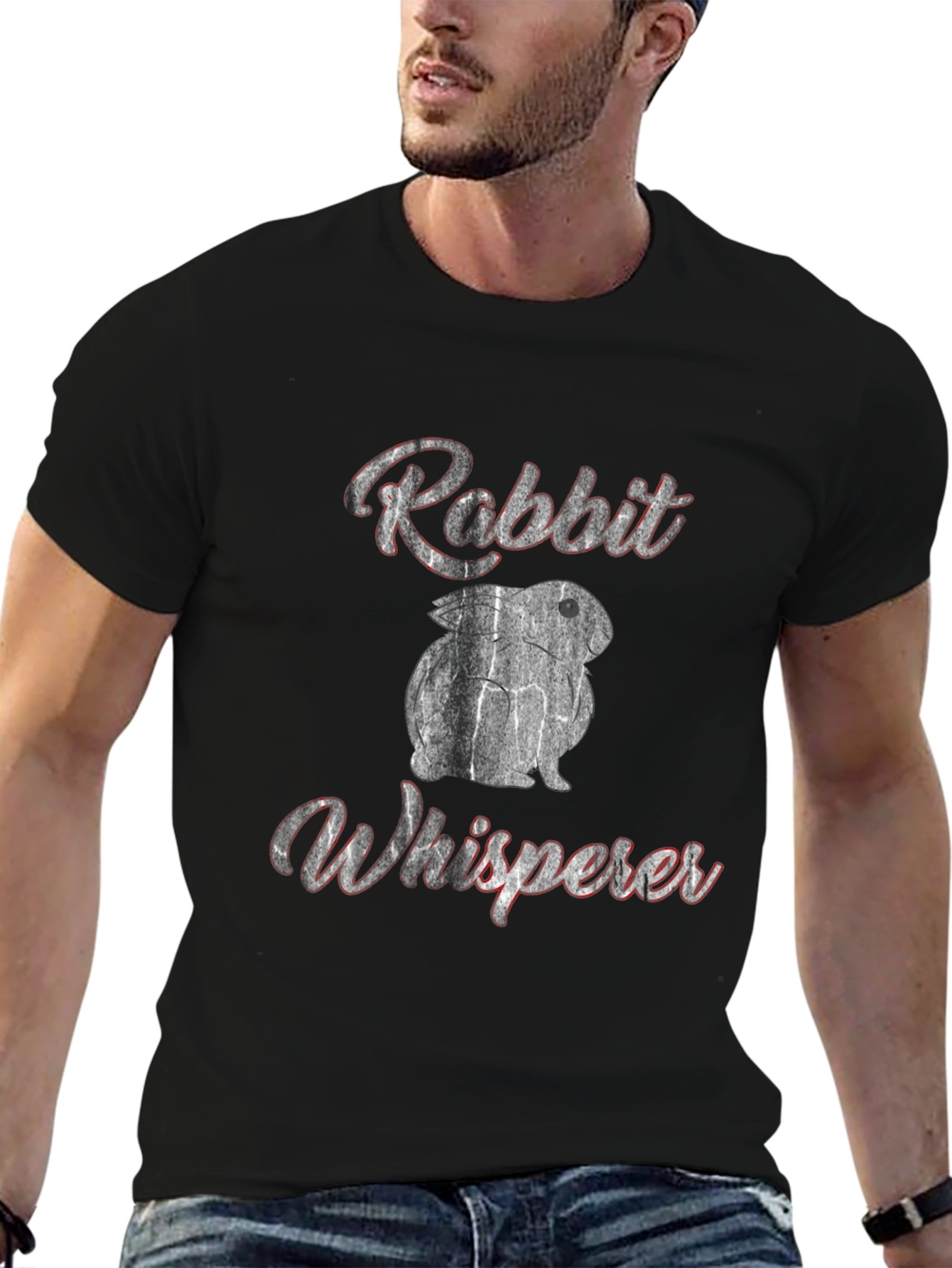 Rabbit Whisperer Graphic Tee - Unisex Soft Cotton T-Shirt