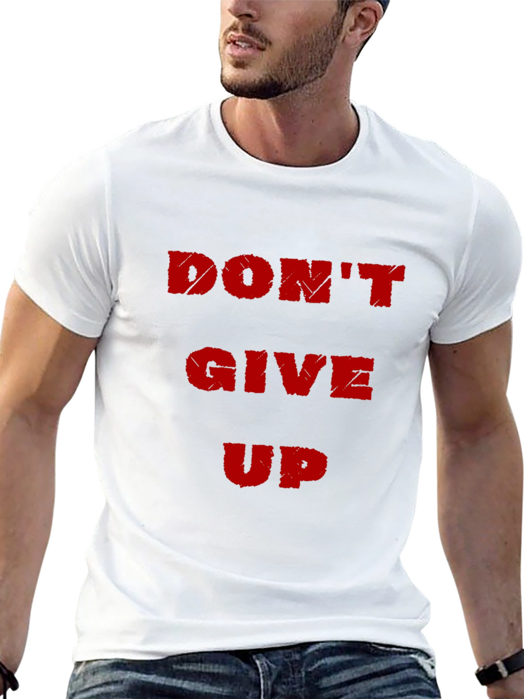 Motivational Black T-Shirt - Dont Give Up