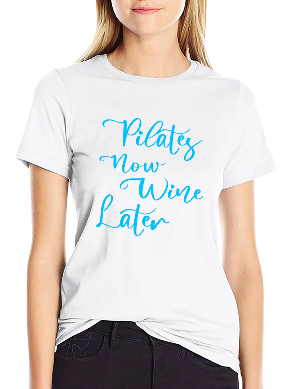 Pilates Now Wine Later Graphic T-Shirt
