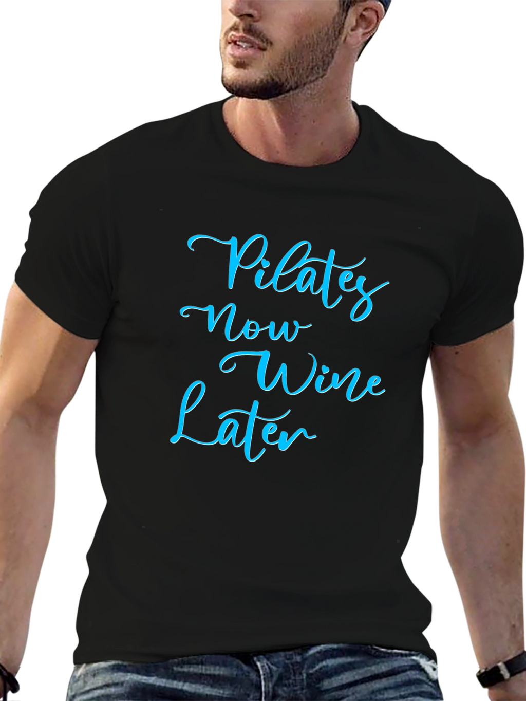 Pilates Now Wine Later Graphic T-Shirt
