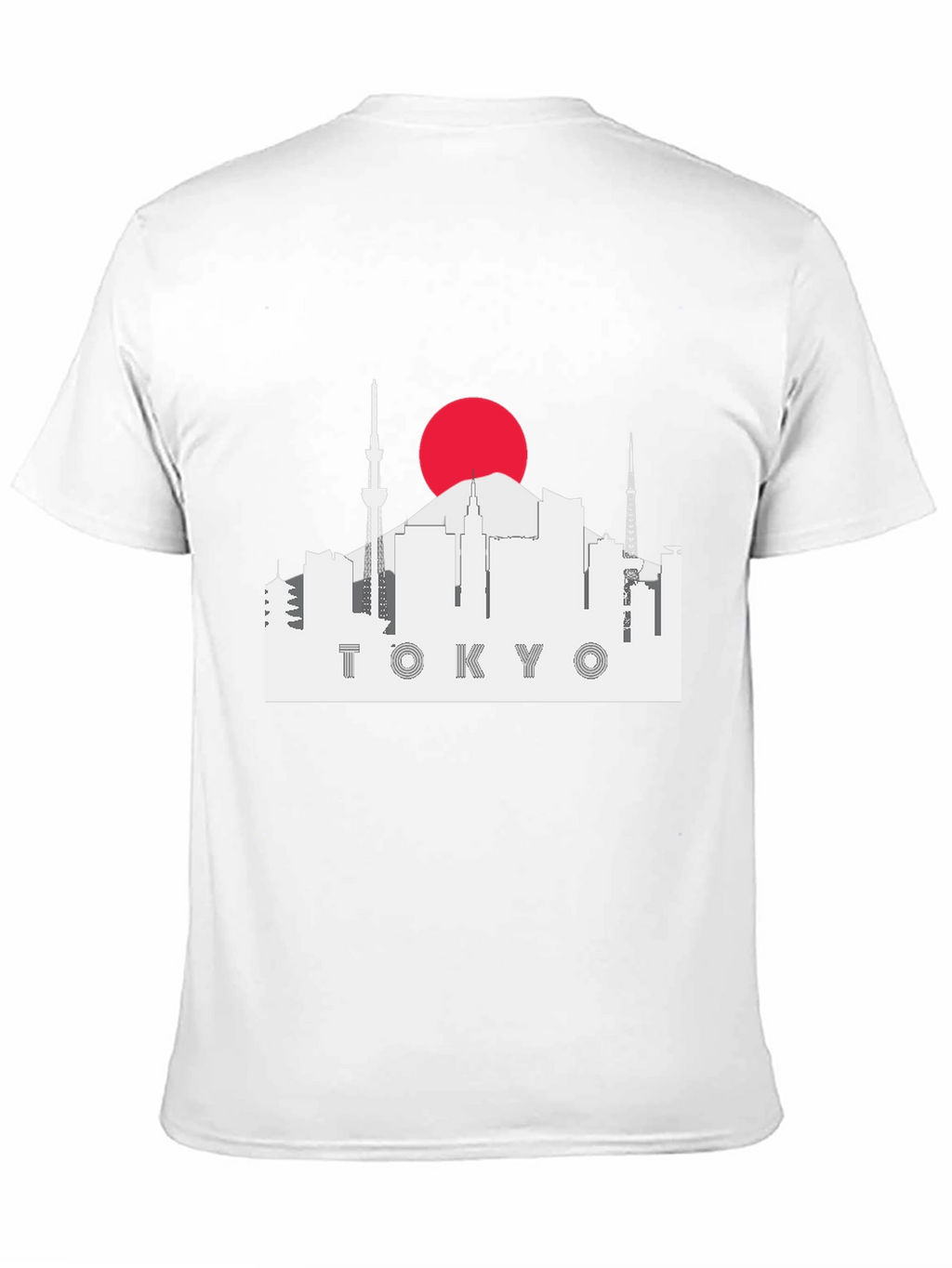 Tokyo Skyline Graphic Tee - Black Cotton T-Shirt