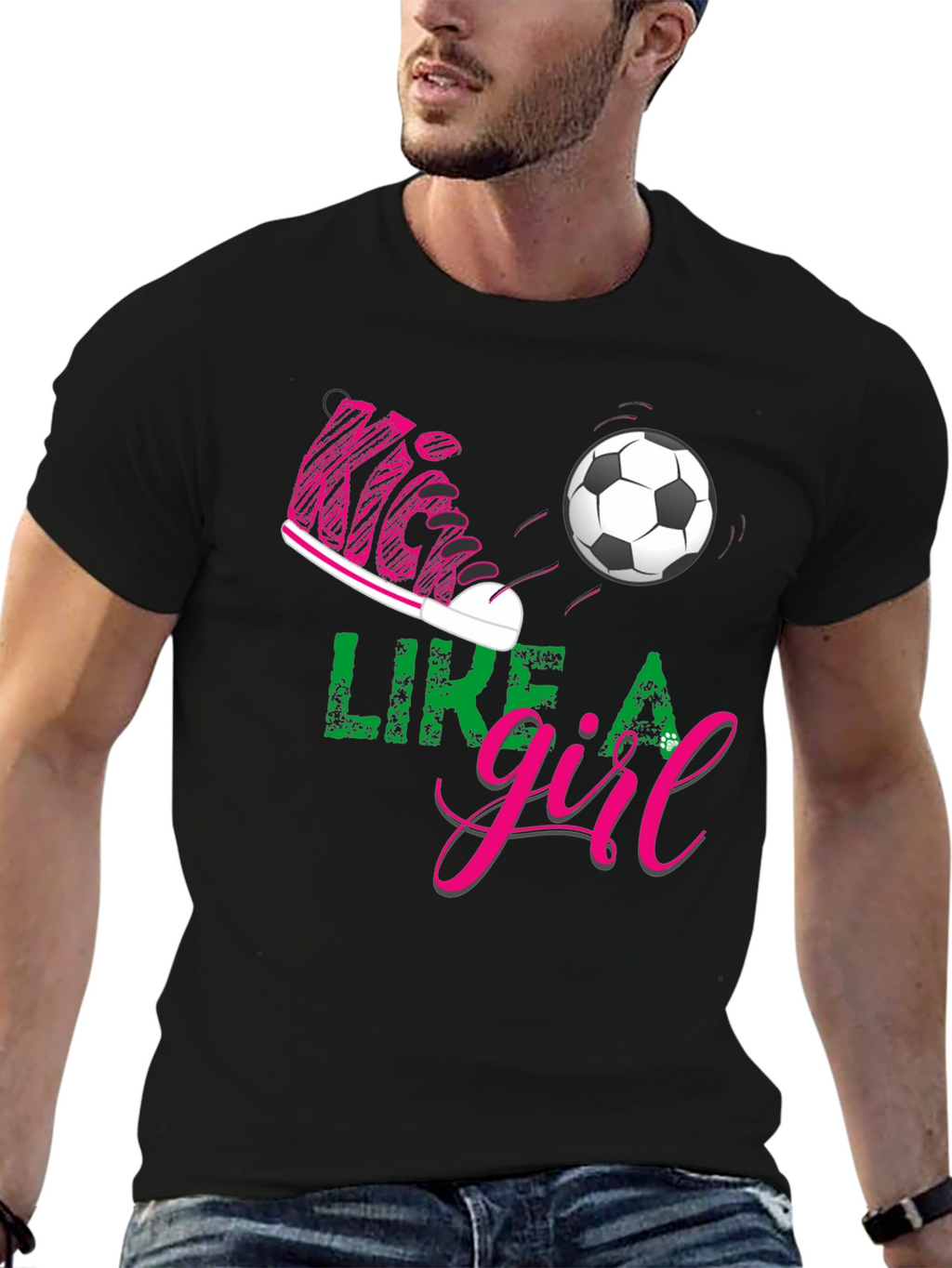 Kick Like a Girl Graphic Tee - Soccer T-Shirt