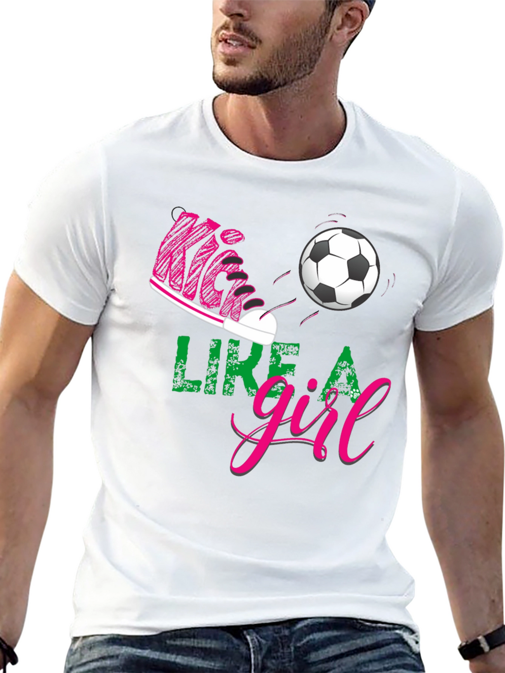 Kick Like a Girl Graphic Tee - Soccer T-Shirt
