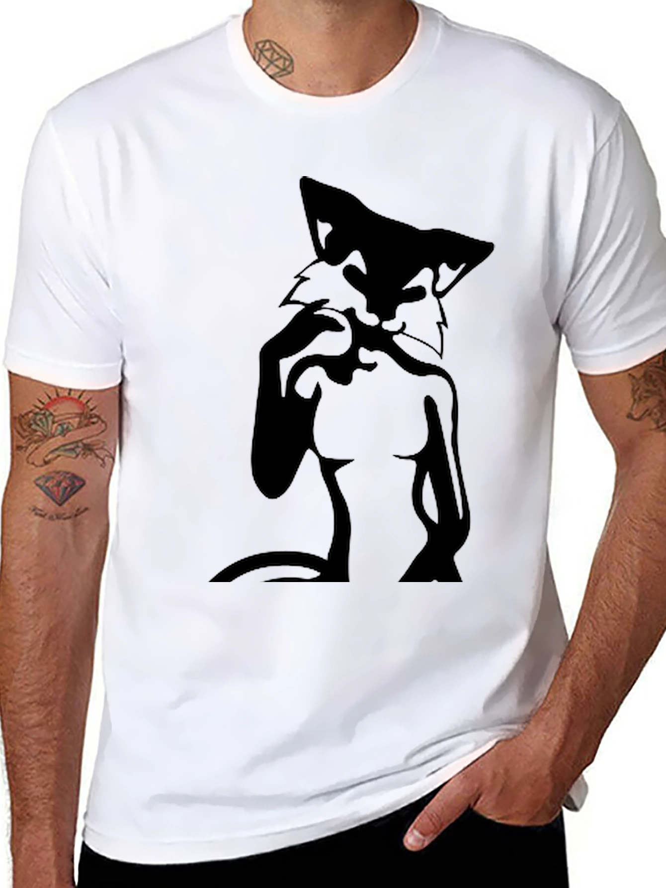 Black Fox Graphic T-Shirt for Men