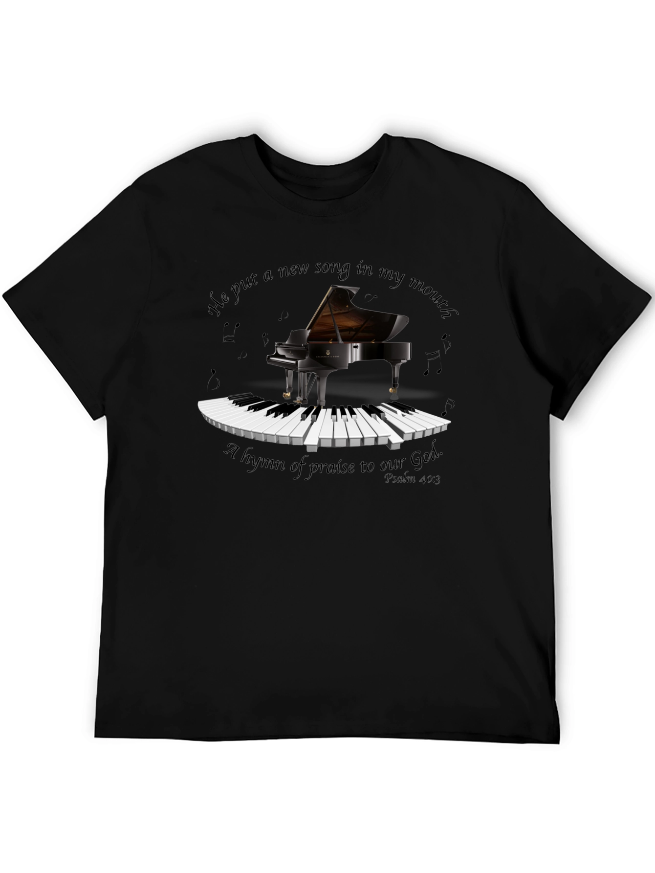 Piano & Music T-Shirt - He put a new song