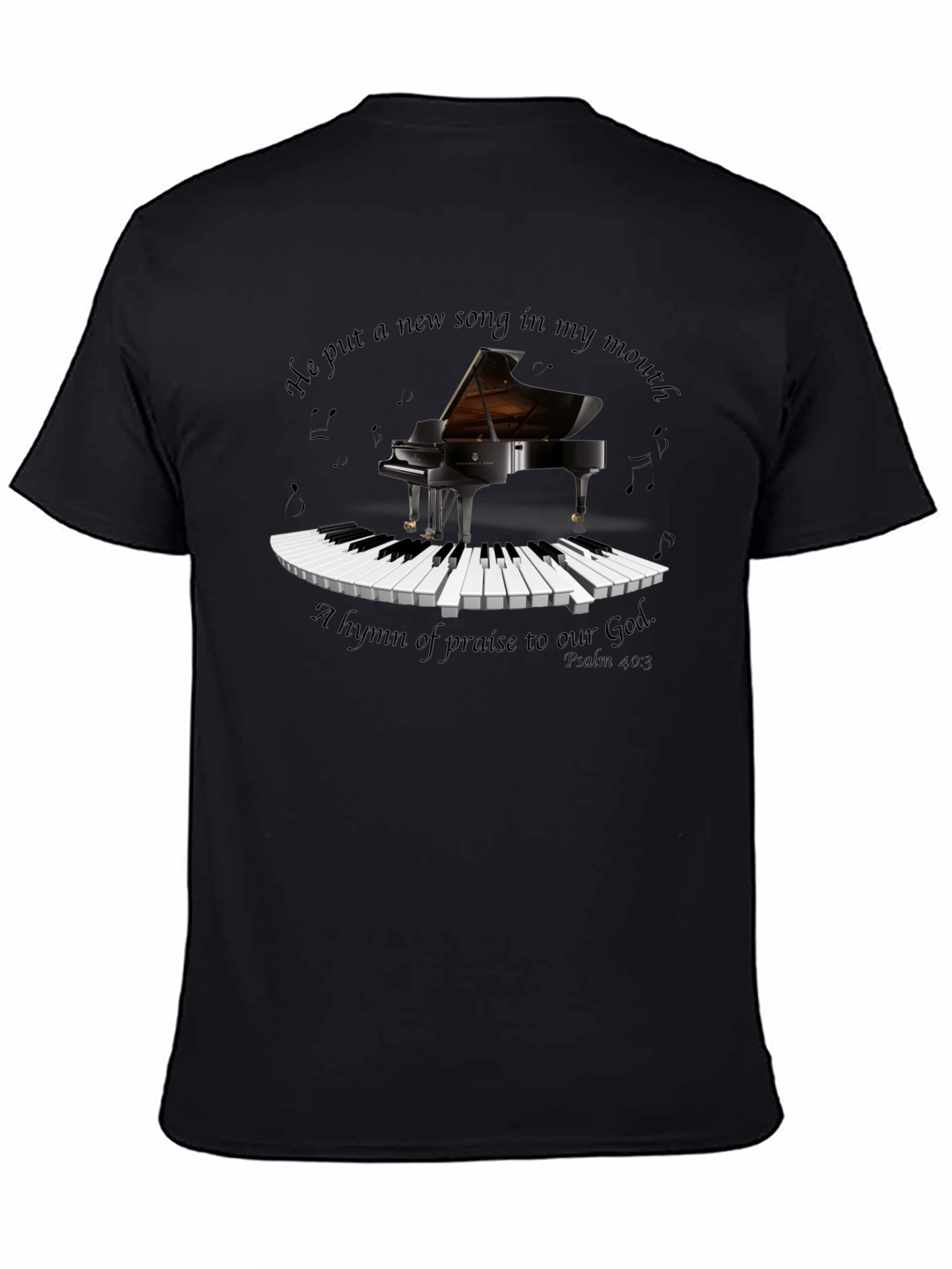 Piano & Music T-Shirt - He put a new song
