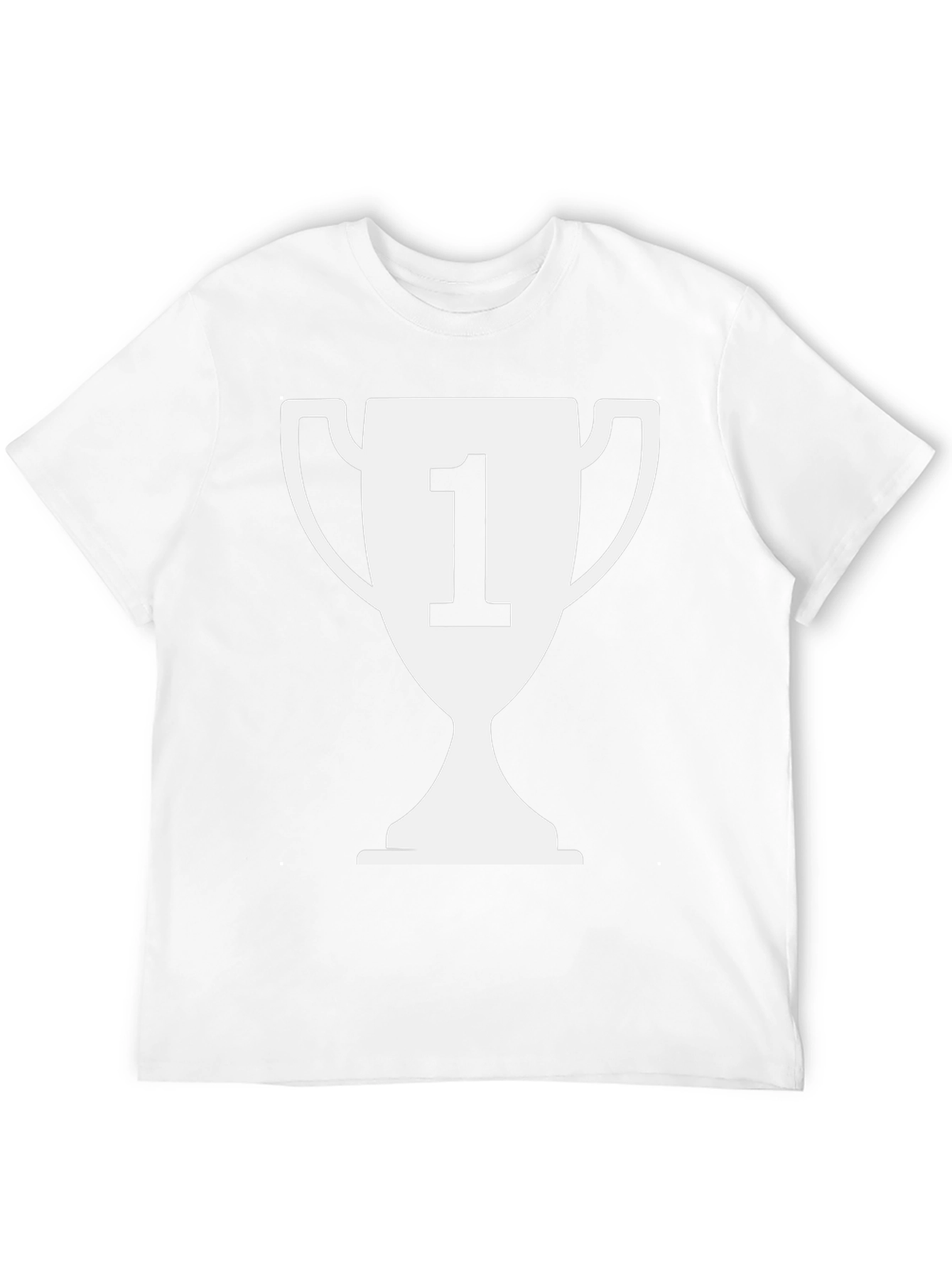 Winners Trophy Graphic Tee - Black Cotton T-Shirt