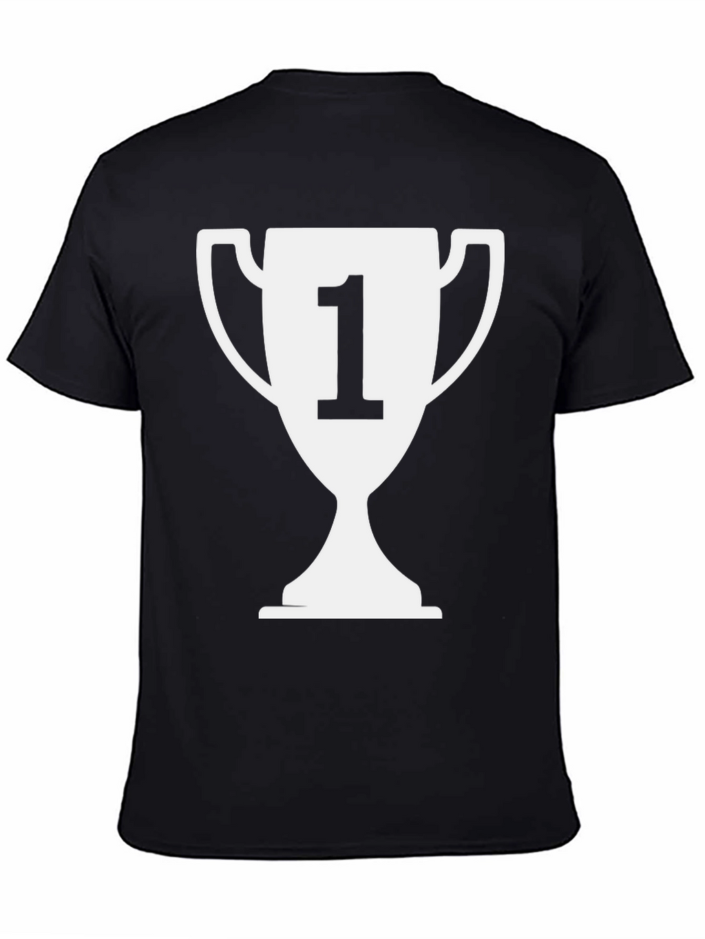 Winners Trophy Graphic Tee - Black Cotton T-Shirt