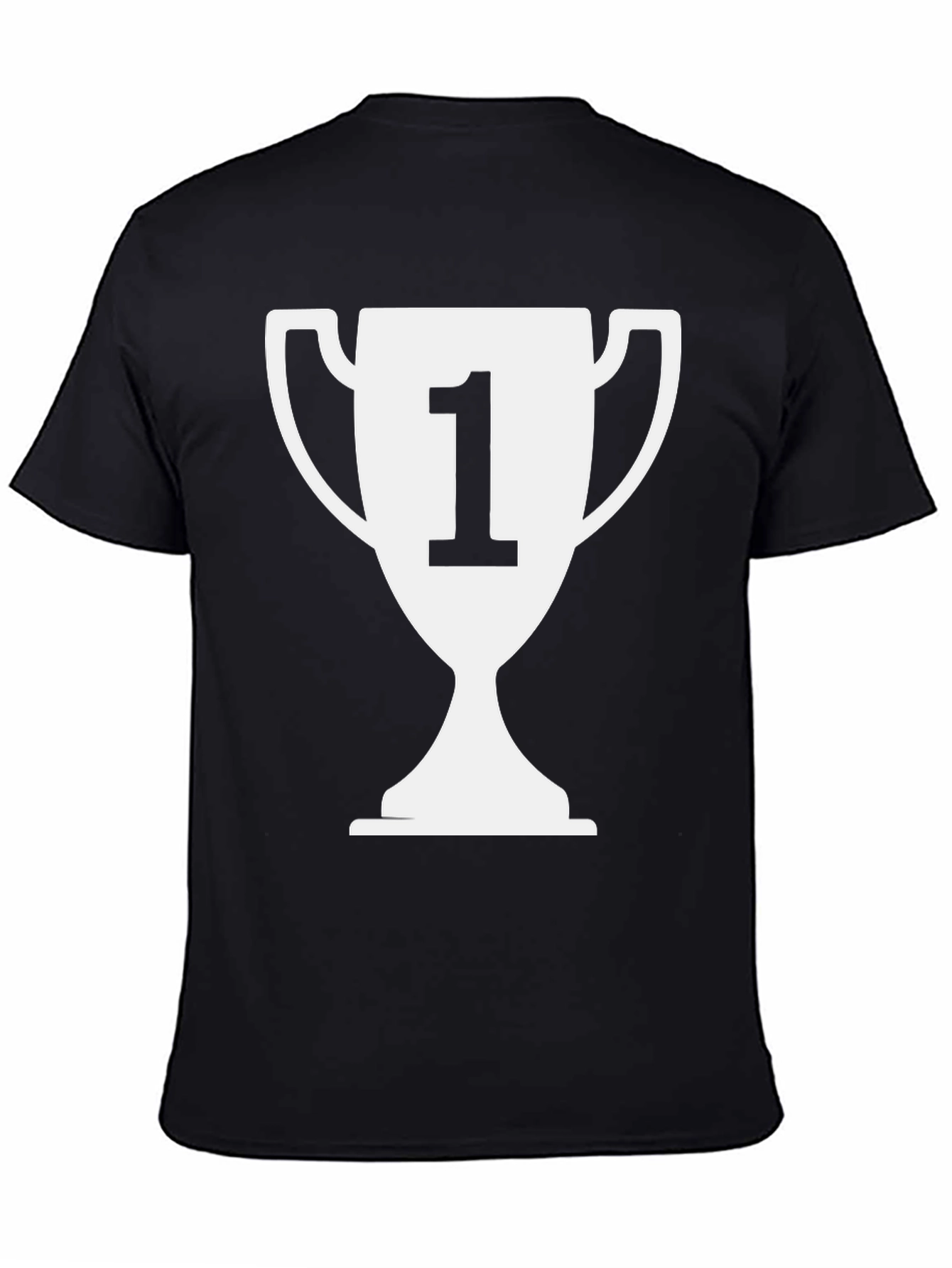 Winners Trophy Graphic Tee - Black Cotton T-Shirt