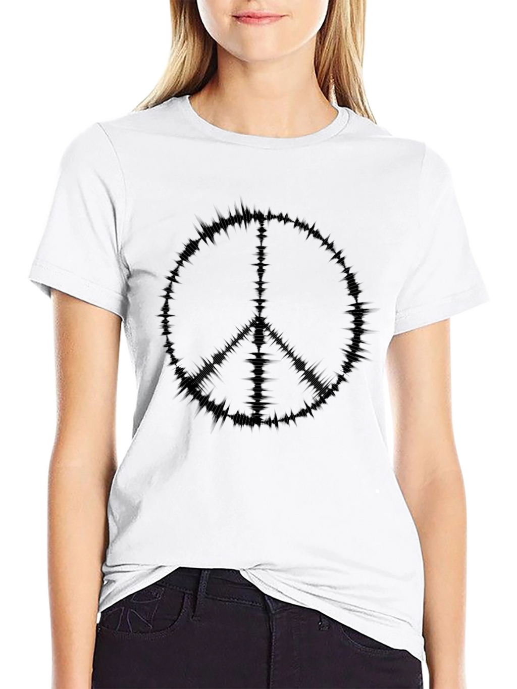 Black Peace Sign Graphic Tee
