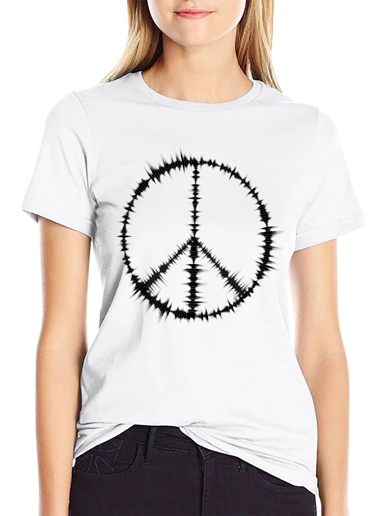 Black Peace Sign Graphic Tee
