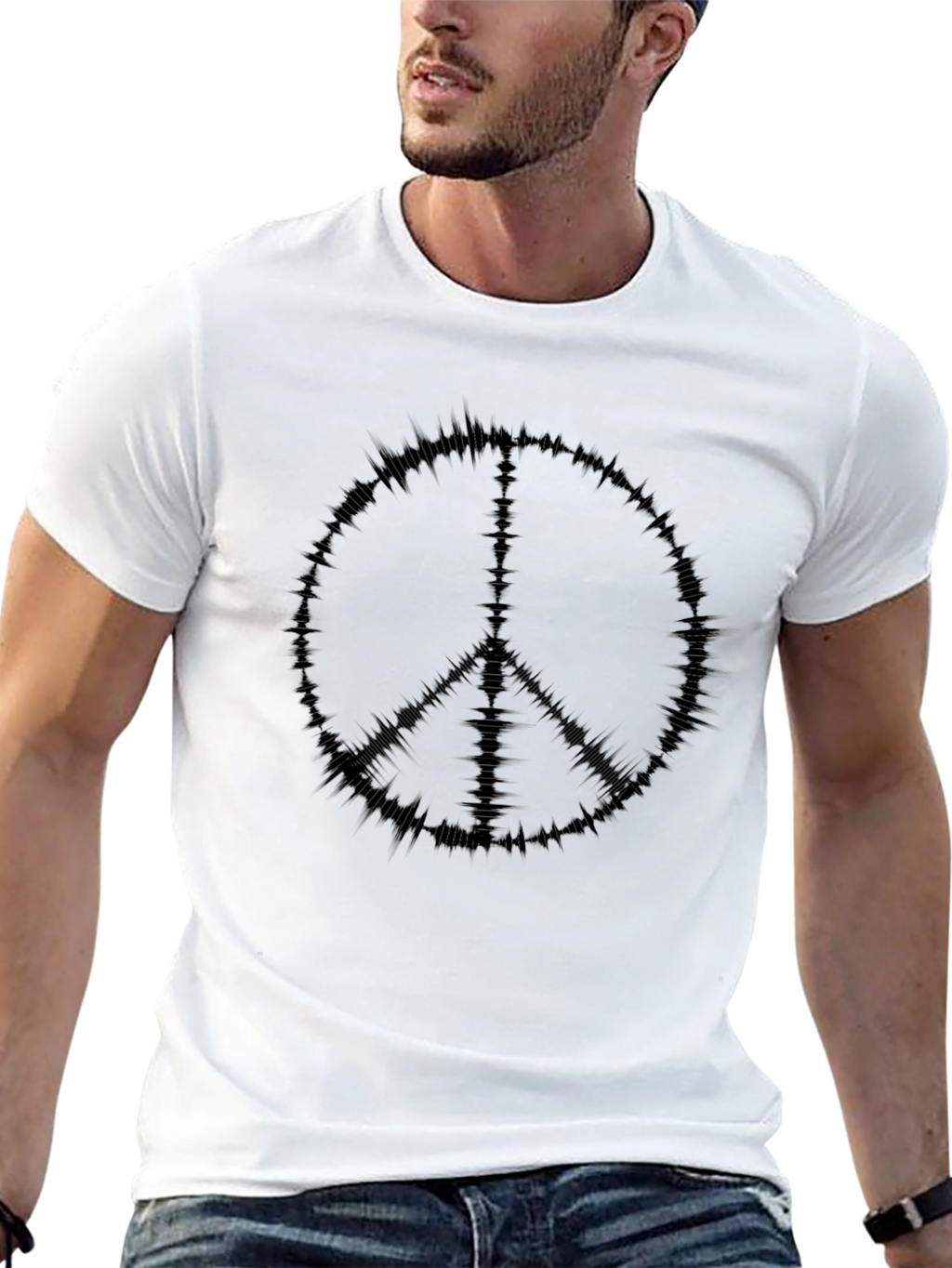 Black Peace Sign Graphic Tee