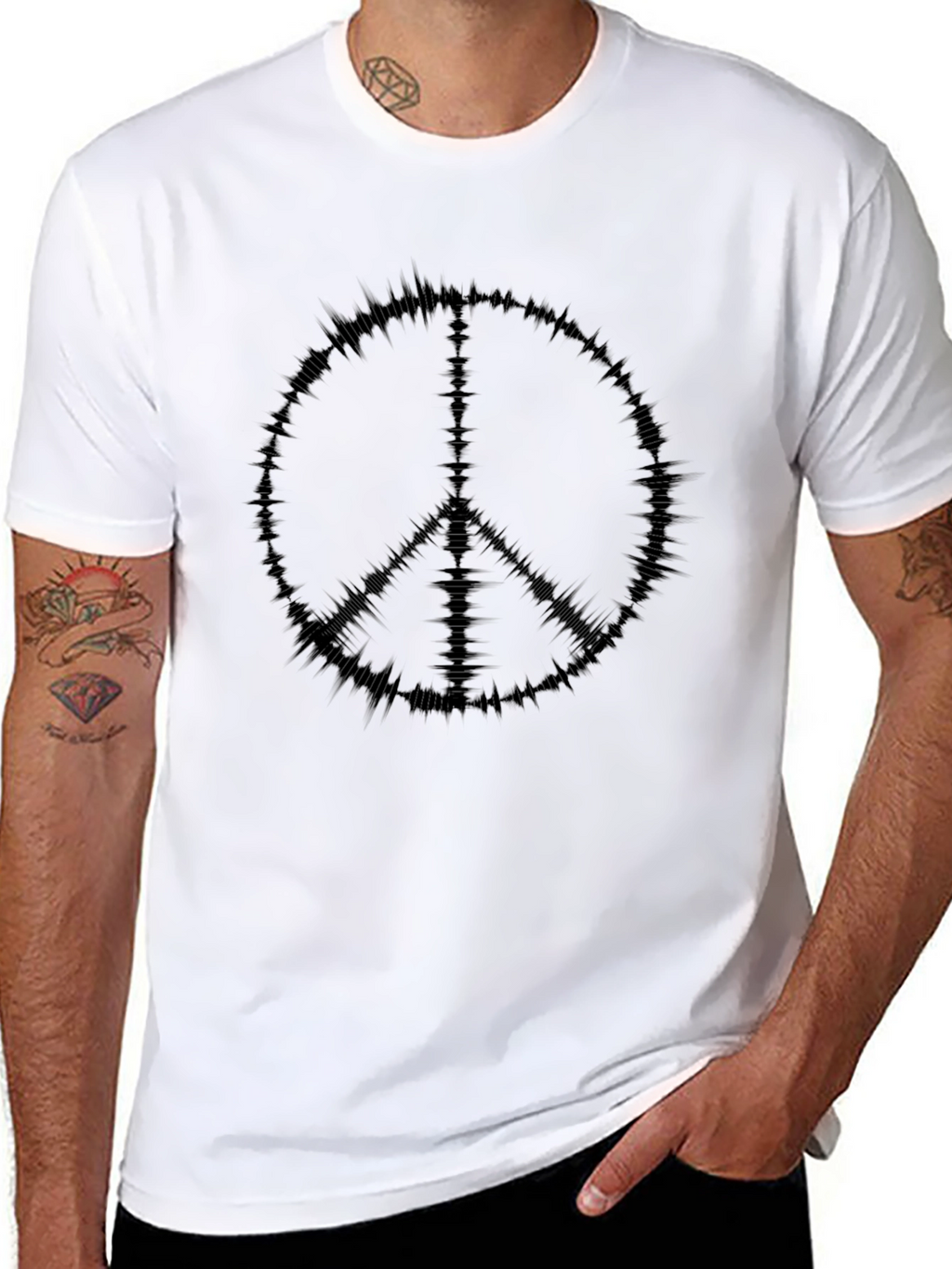 Black Peace Sign Graphic Tee