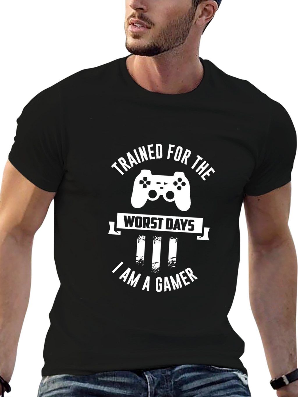 Trained For The Worst Days Gamer T-Shirt