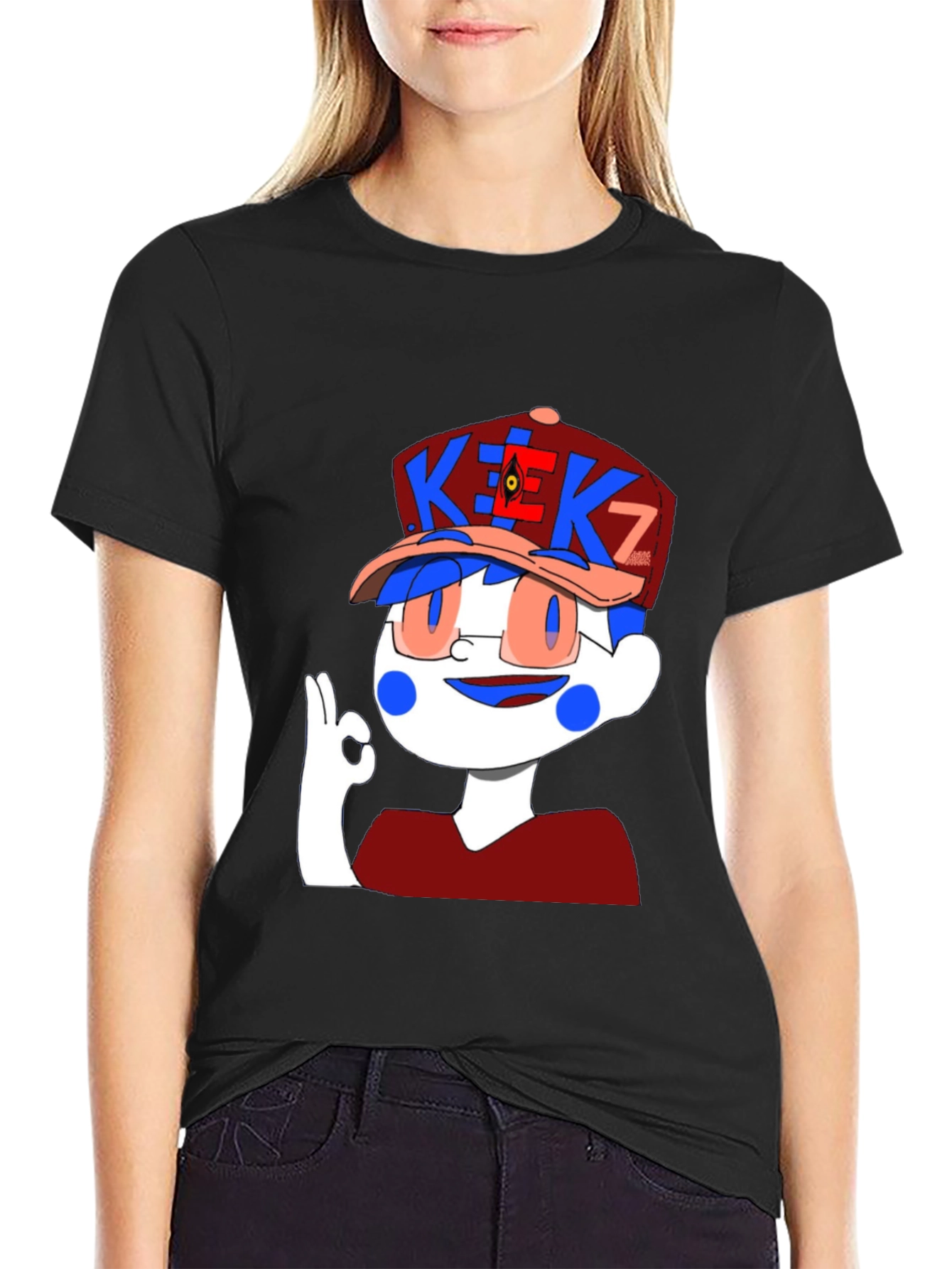 Cartoon Graphic Black T-Shirt