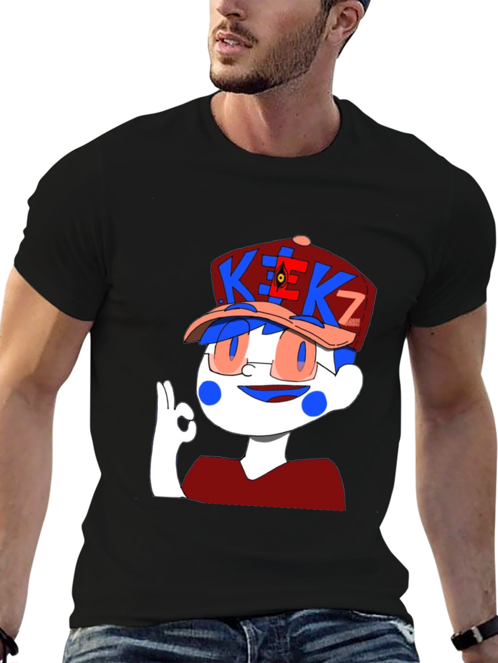 Cartoon Graphic Black T-Shirt
