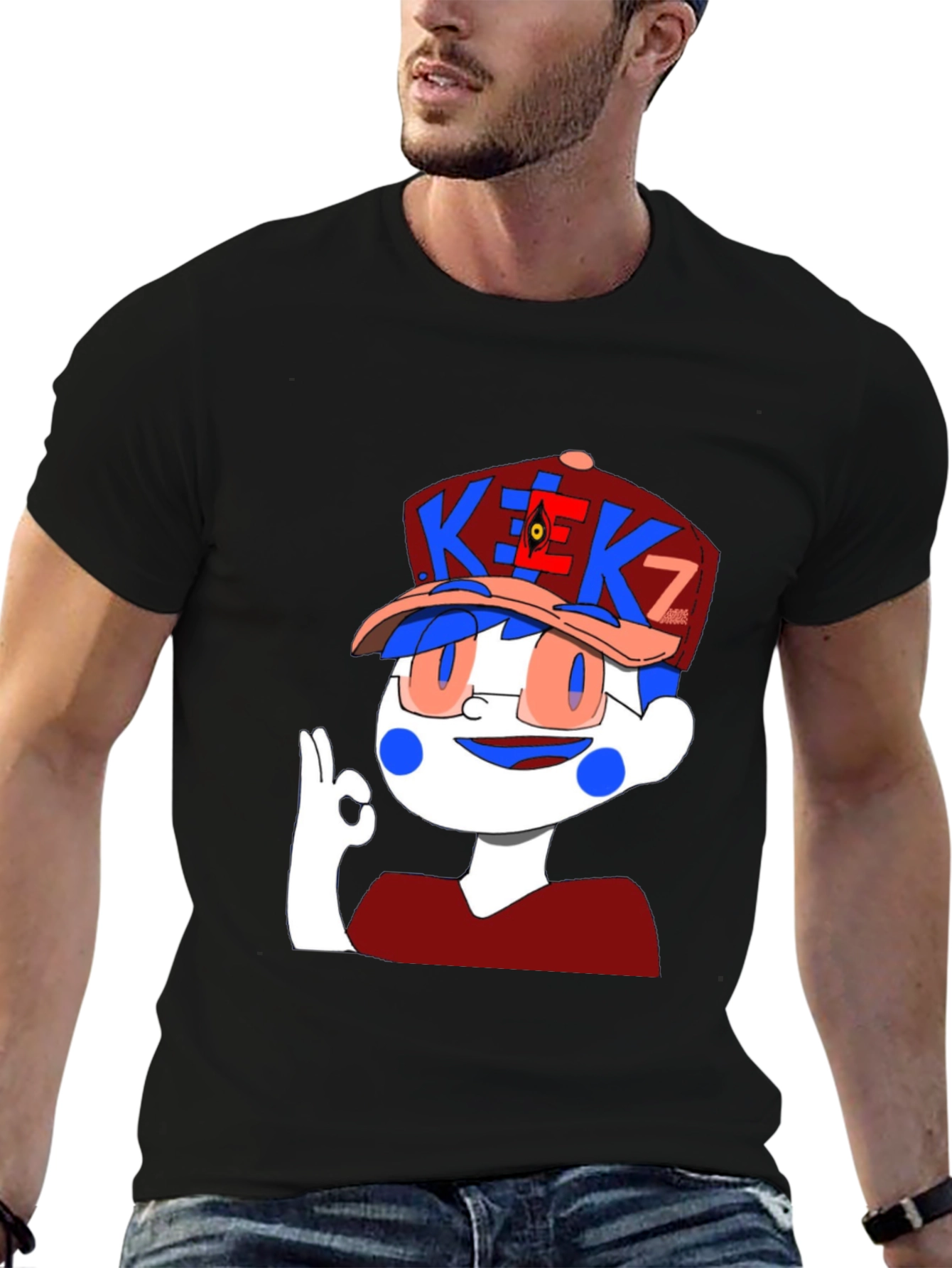 Cartoon Graphic Black T-Shirt