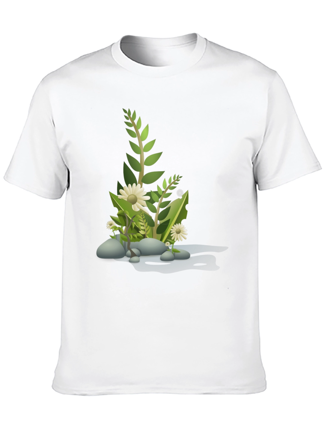 Nature Scene Graphic Tee - Black Cotton Blend