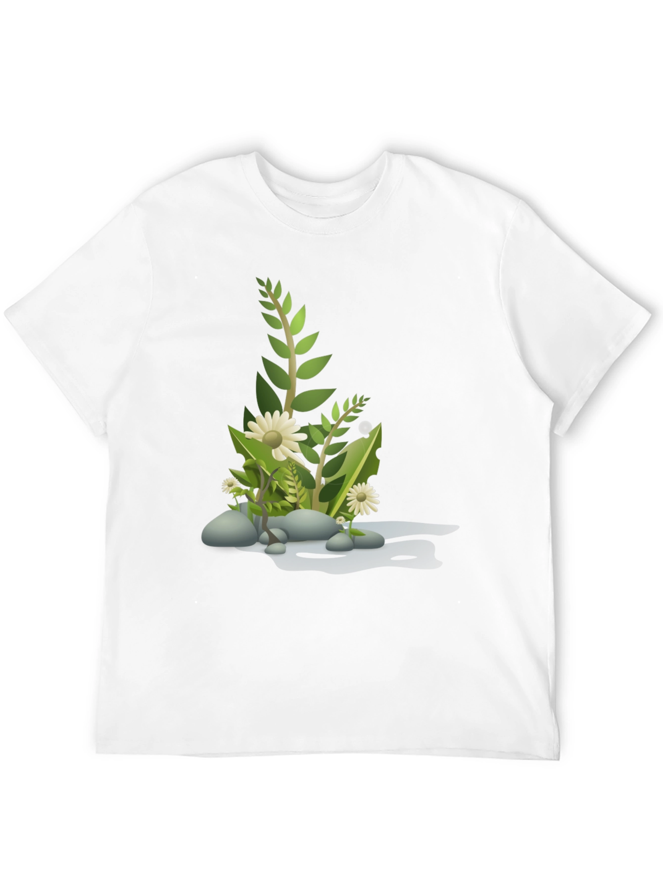 Nature Scene Graphic Tee - Black Cotton Blend
