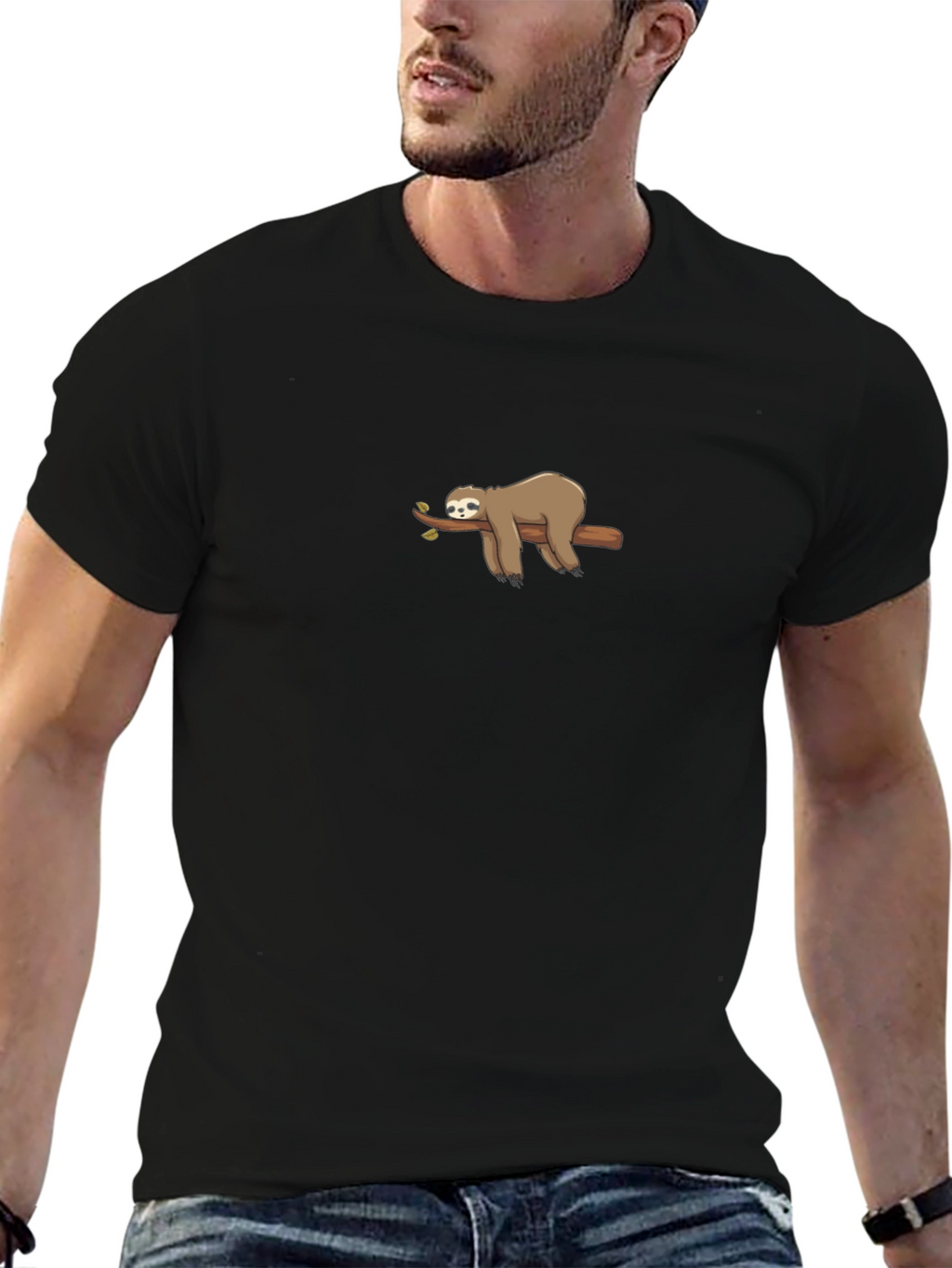 Sloth on Branch Graphic Tee - Relaxed Fit
